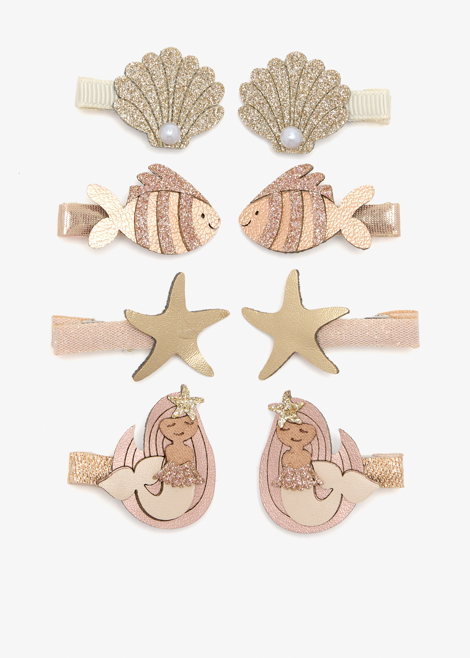 

Mermaid mini clips, Multicolored