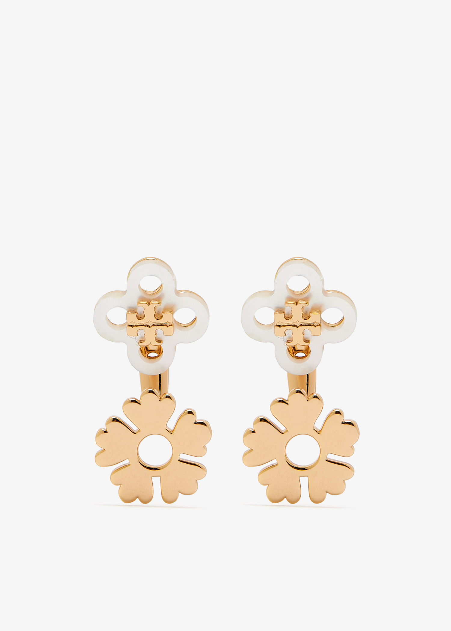 

Forget Me Not Front Back earrings, Gold