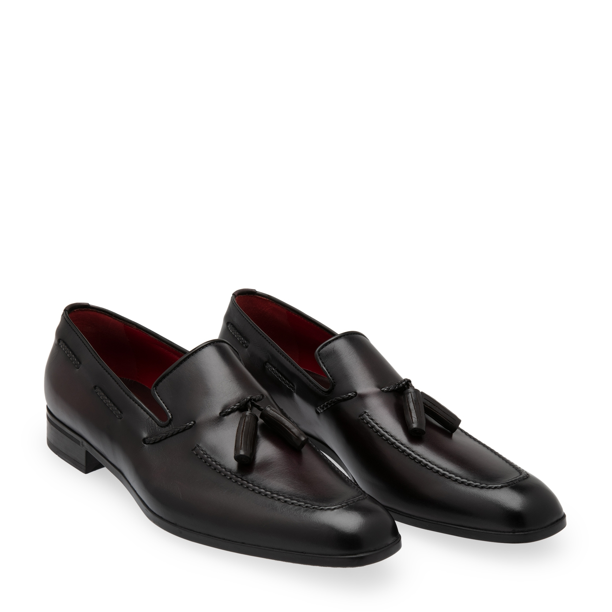 

Tassel leather loafers, Red