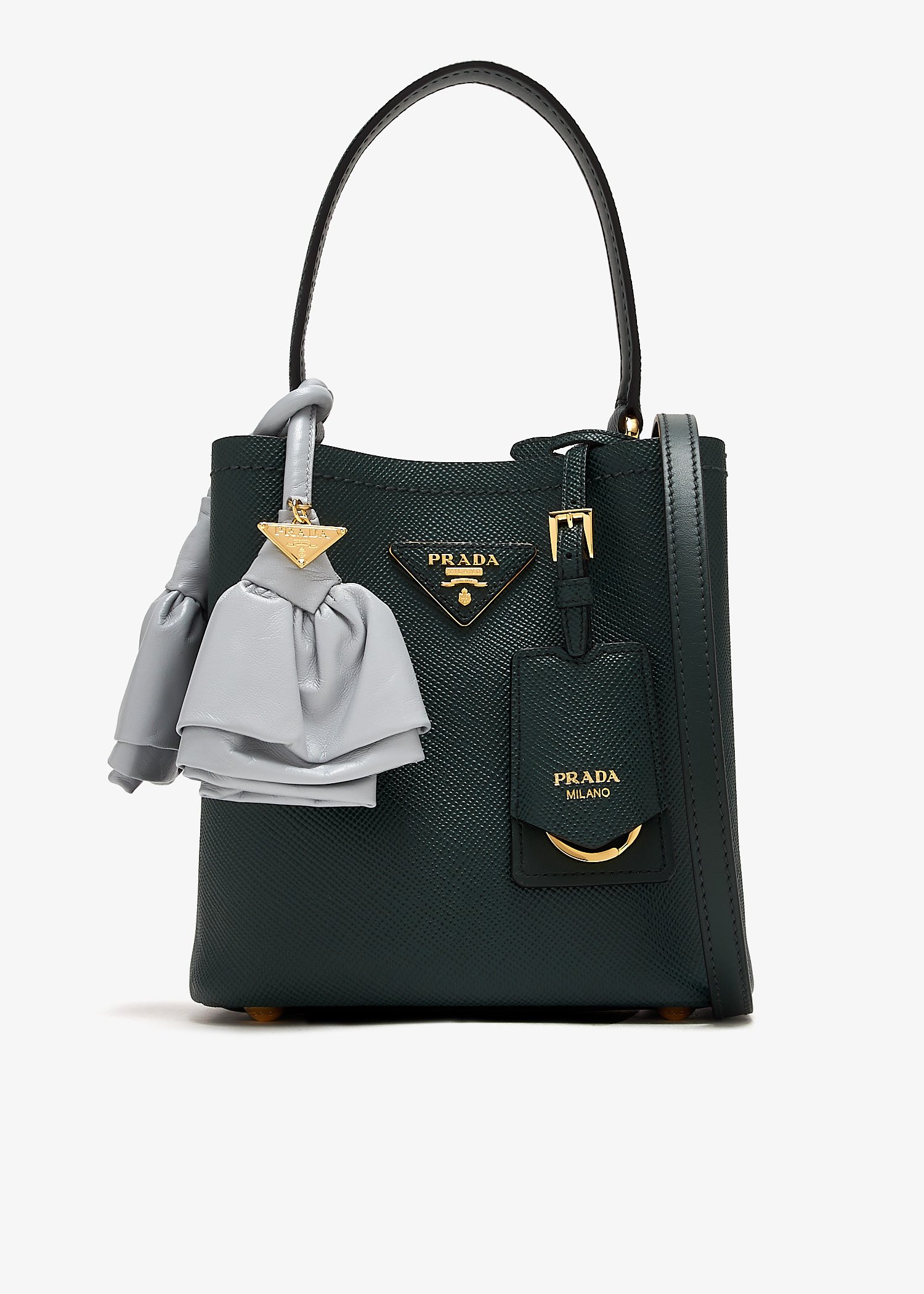 

Prada Panier Saffiano leather mini bag, Green