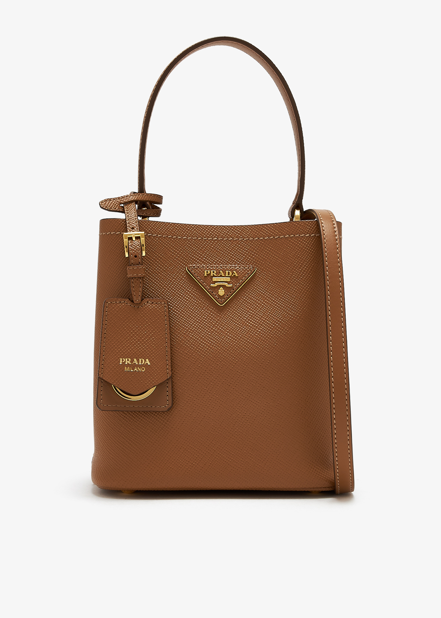 

Prada Panier Saffiano leather mini bag, Brown