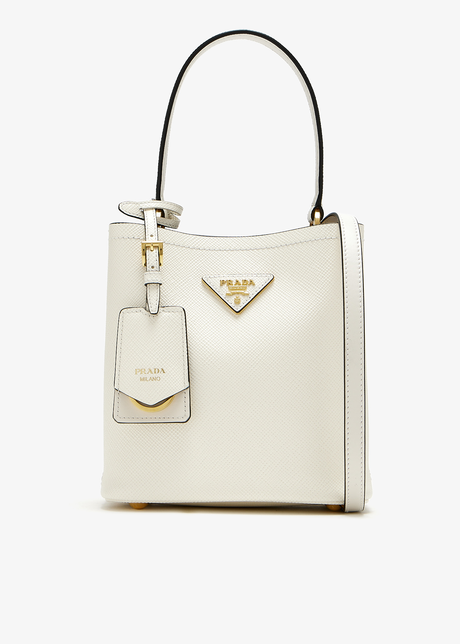 

Prada Panier Saffiano leather mini bag, White