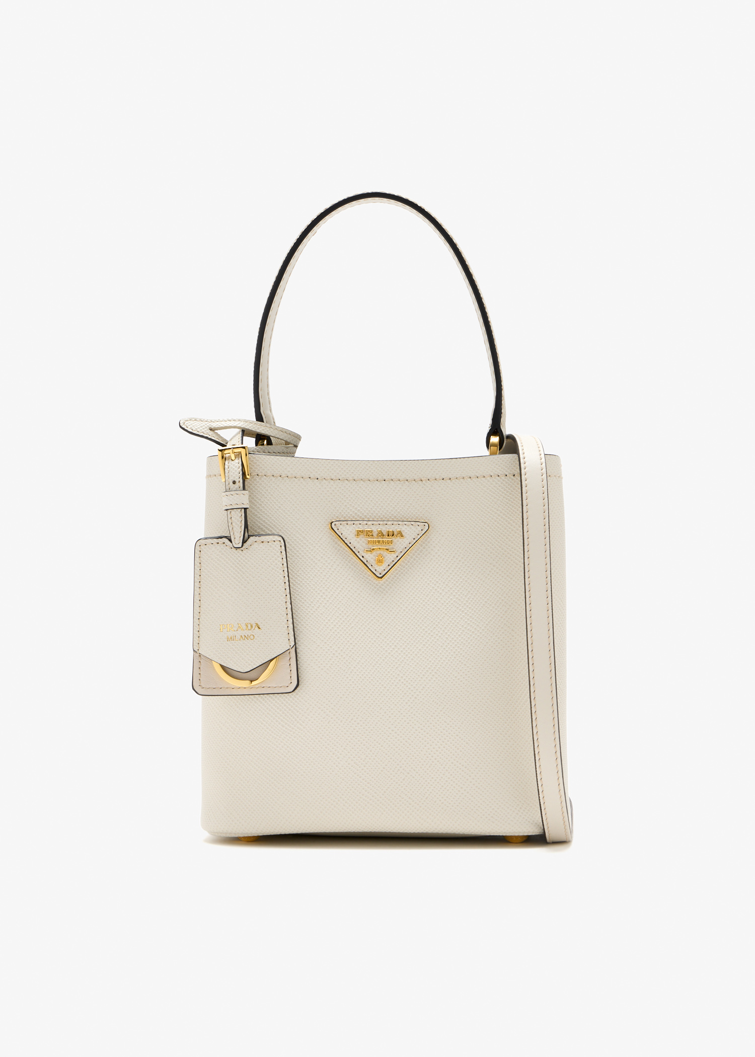 

Prada Panier Saffiano leather mini bag, White