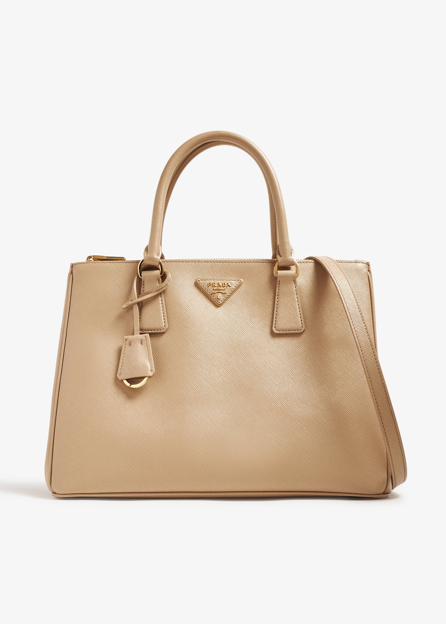 

Galleria large leather bag, Beige