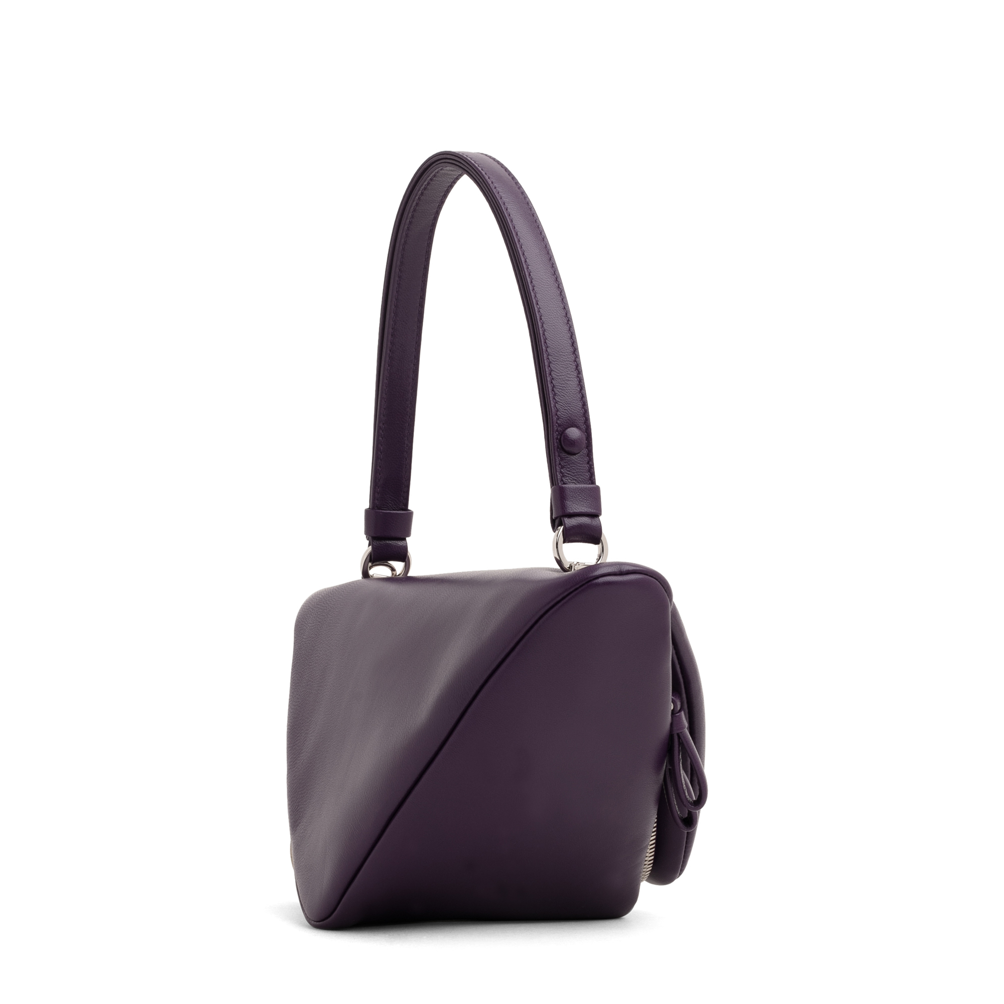 

Padded Nappa leather handbag, Purple