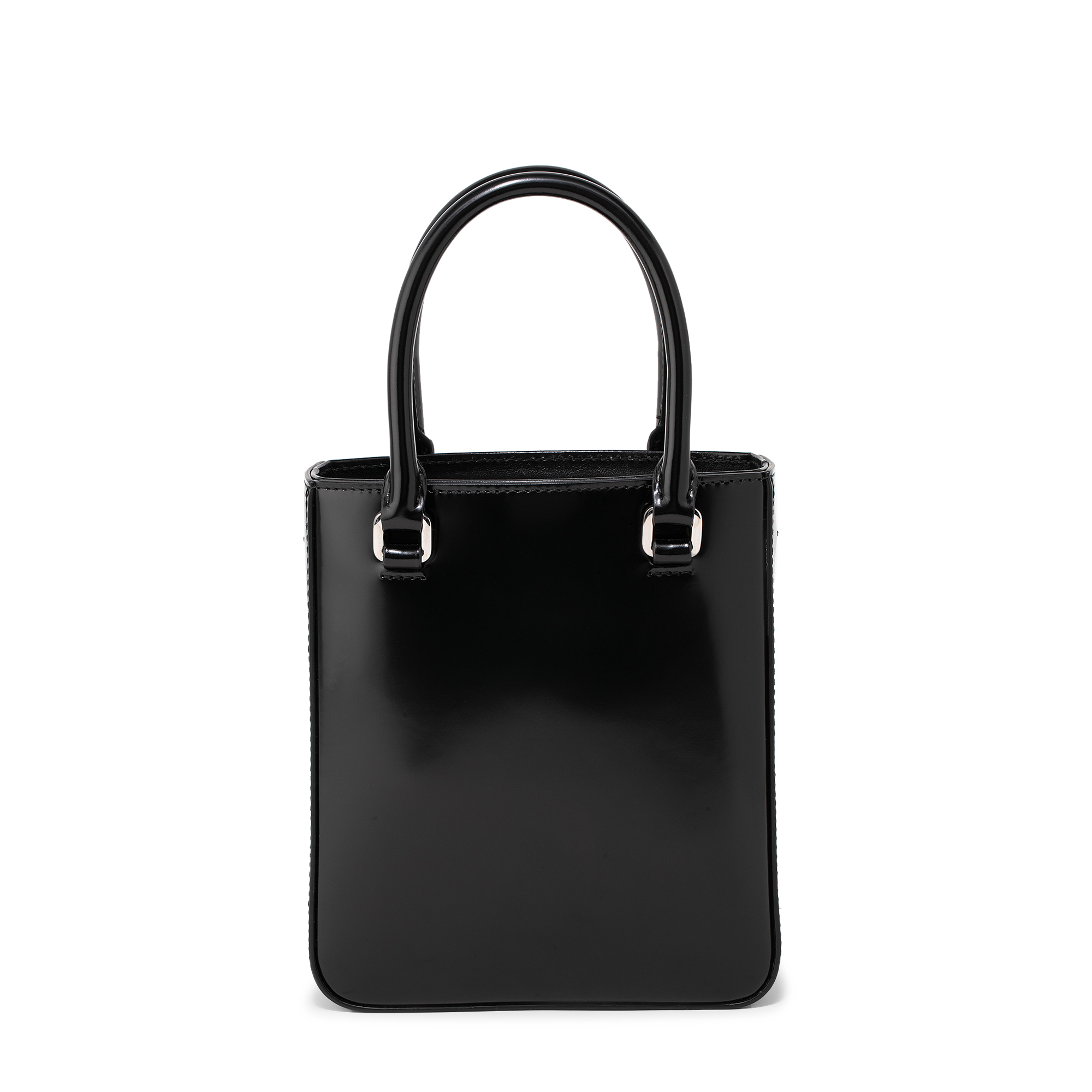 

Small brushed leather bag, Black