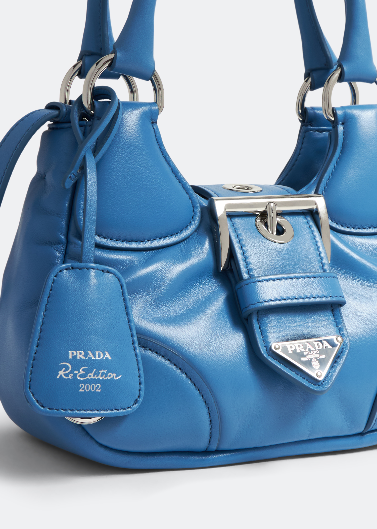 

Moon padded leather bag, Blue