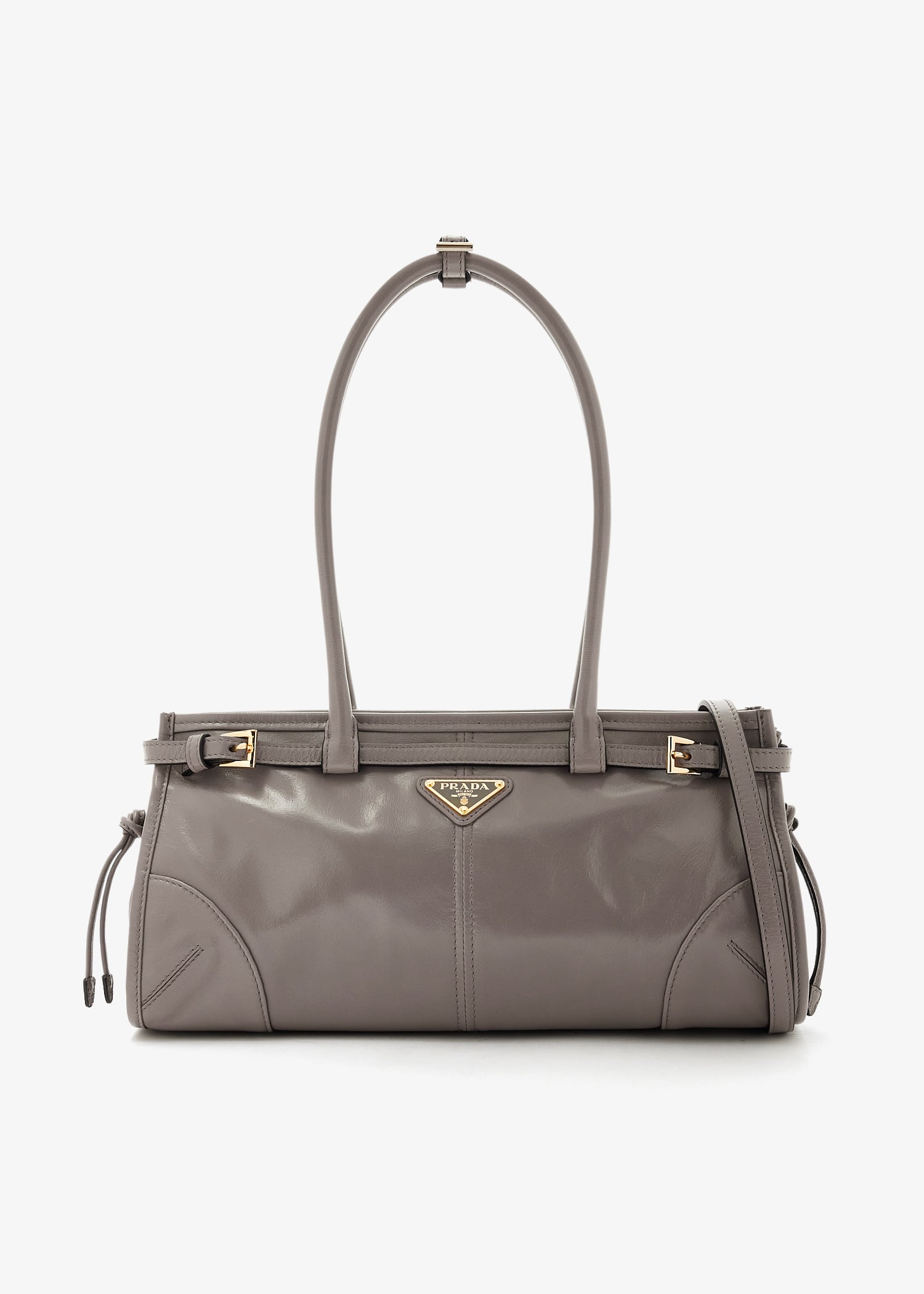 

Prada Bonnie medium leather handbag, Grey