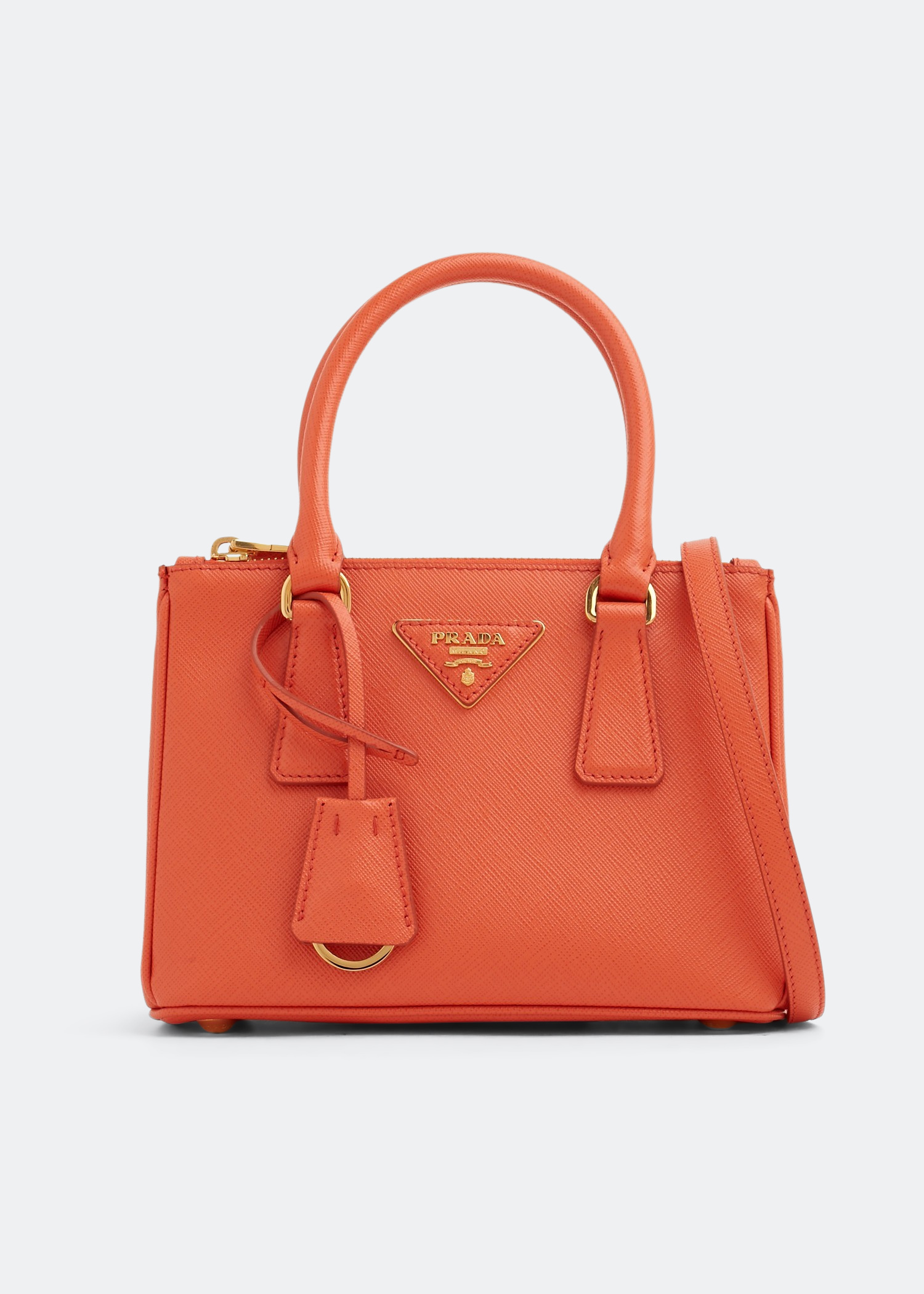 

Galleria leather micro bag, Orange