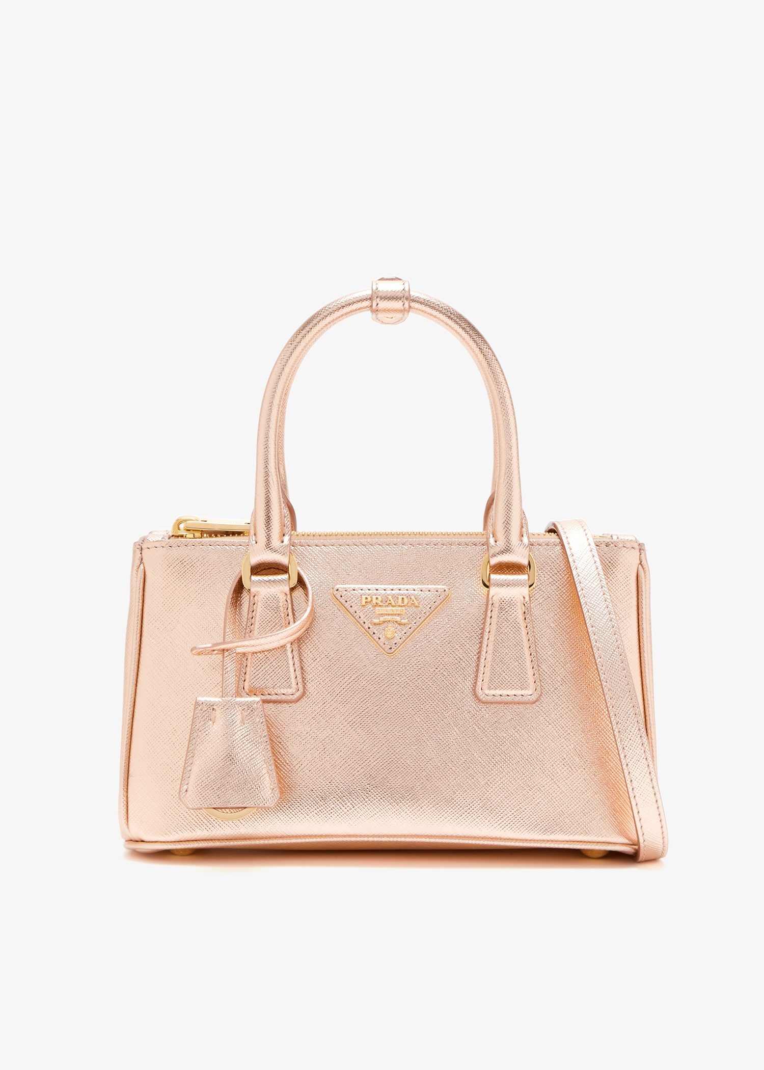 

Prada Galleria patent saffiano leather mini bag, Pink