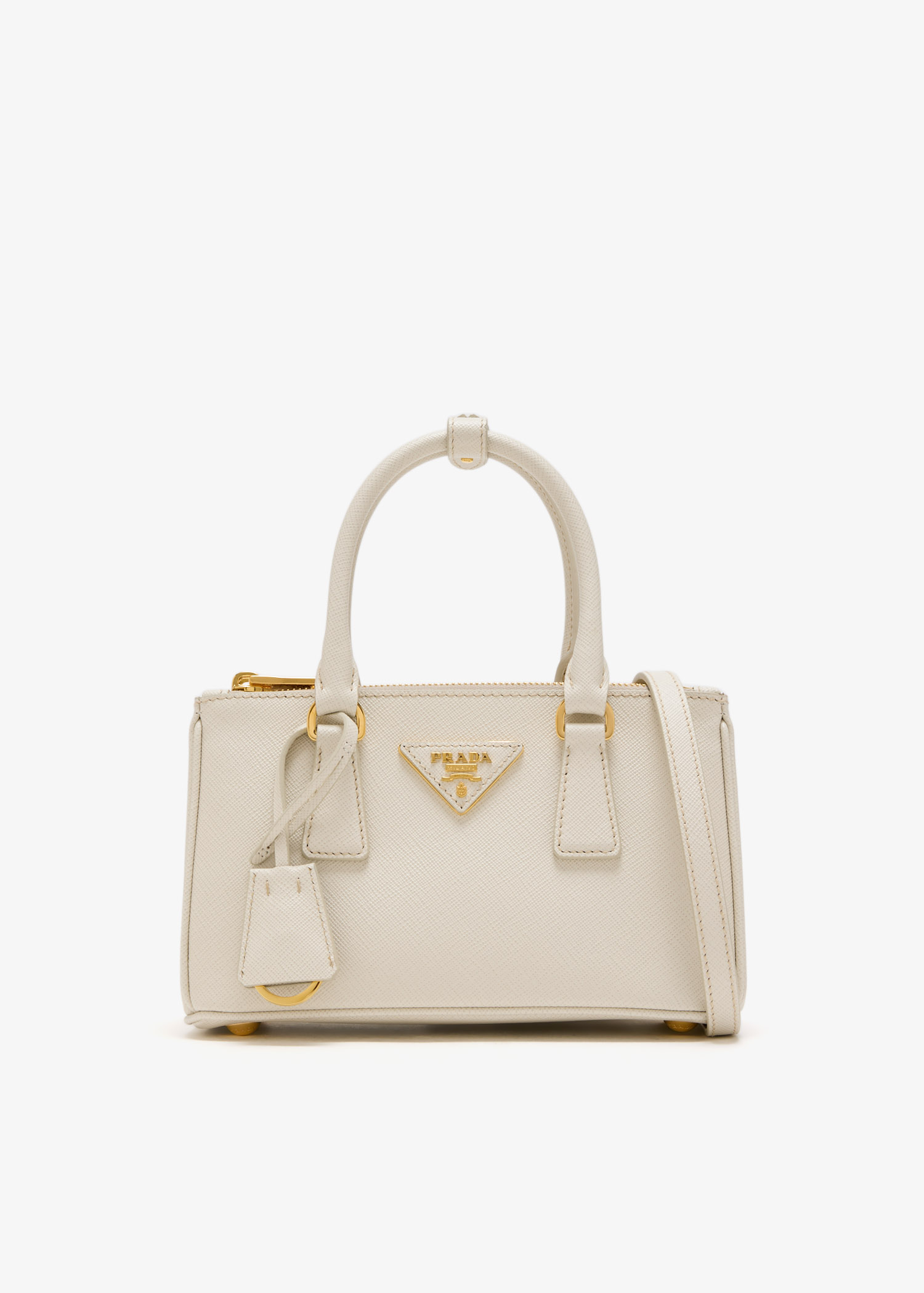 

Prada Galleria saffiano leather mini bag, Cream