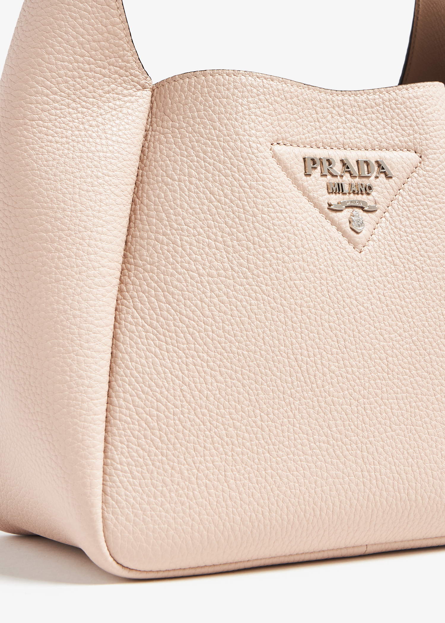 

Leather handbag, Beige