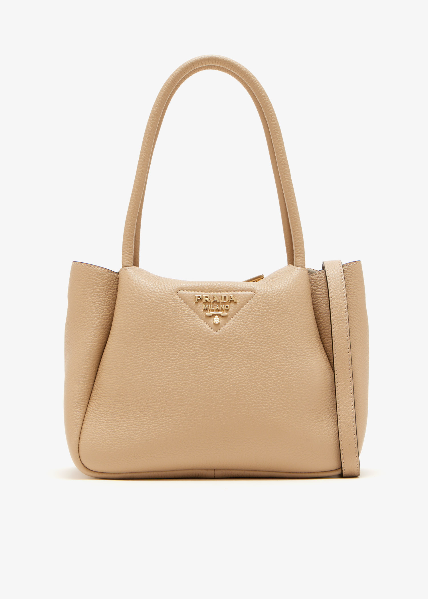 

Small leather handbag, Beige