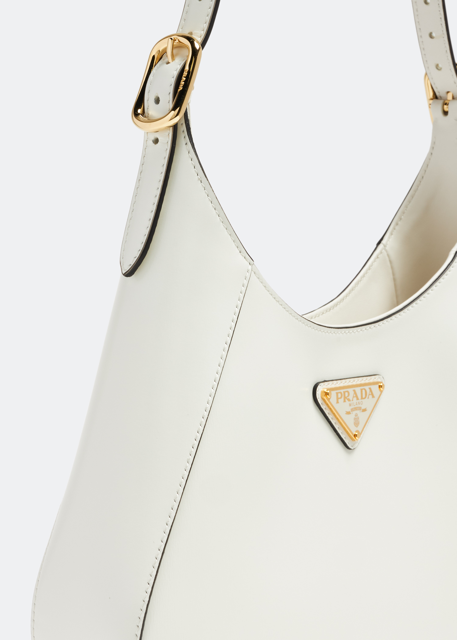 

Leather shoulder bag, White