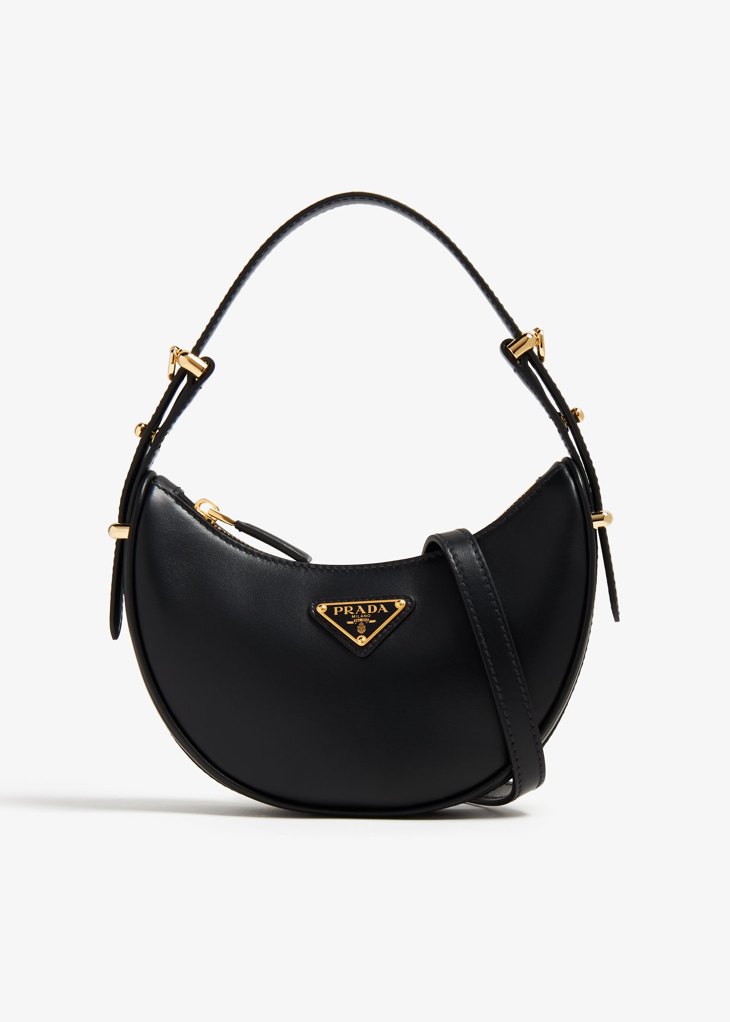 

Arqué leather mini shoulder bag, Black