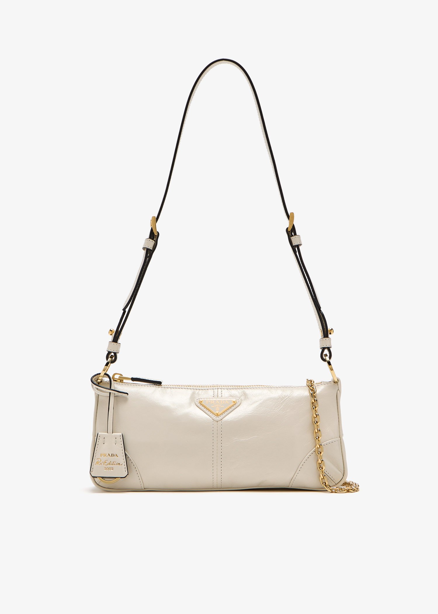 

Prada Re-Edition 2002 medium leather shoulder bag, White