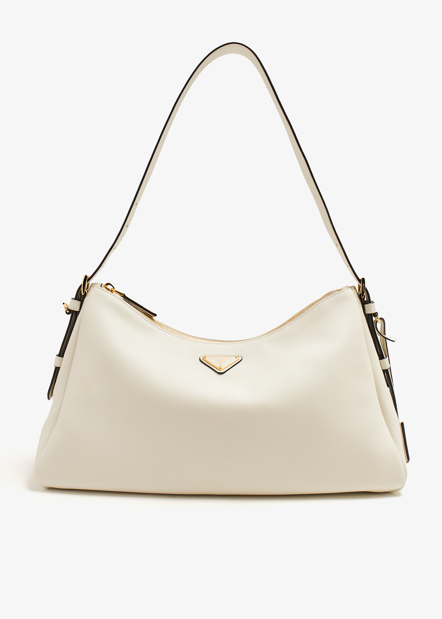 

Prada Aimée large leather shoulder bag, White