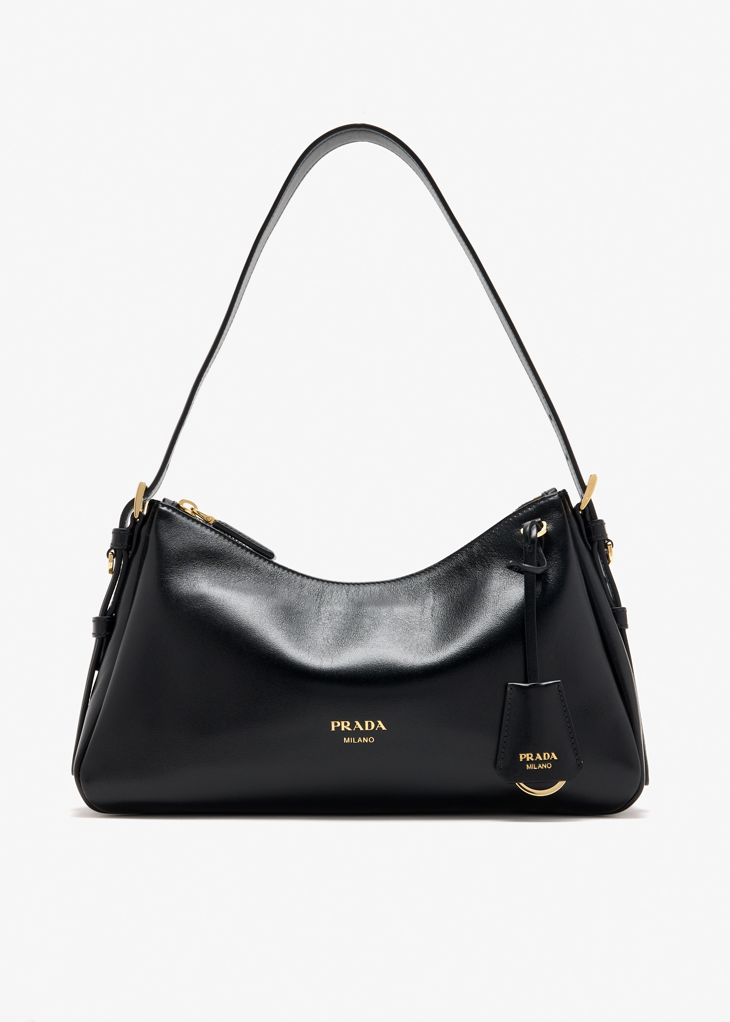 

Prada Aimée medium leather shoulder bag, Black
