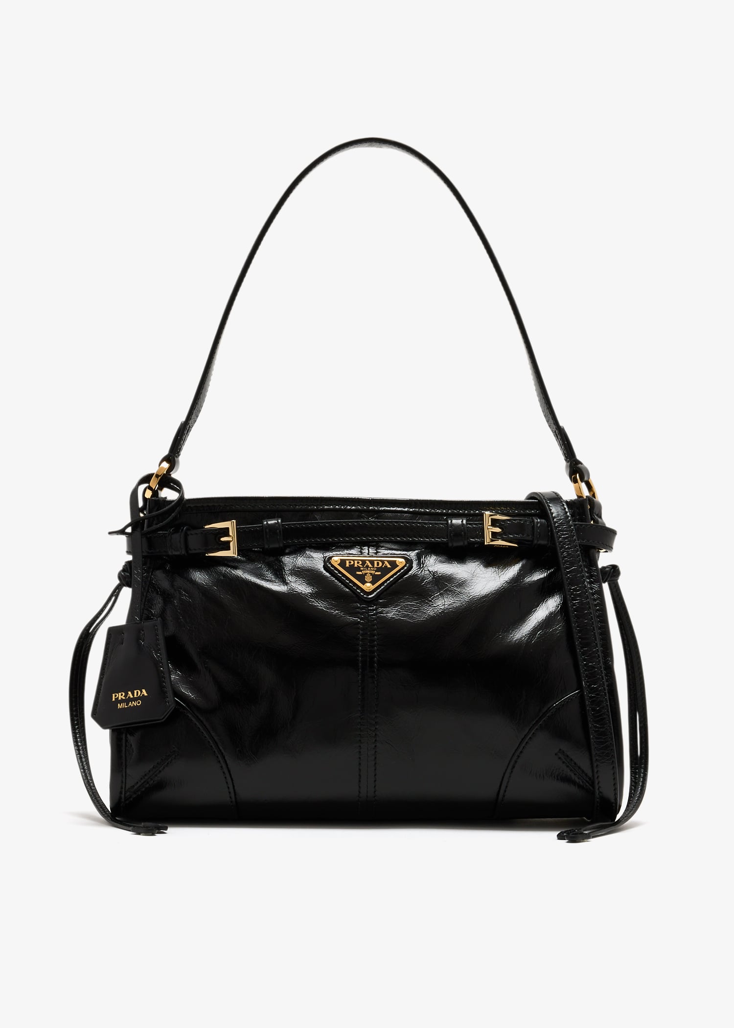 

Prada Bonnie small leather handbag, Black