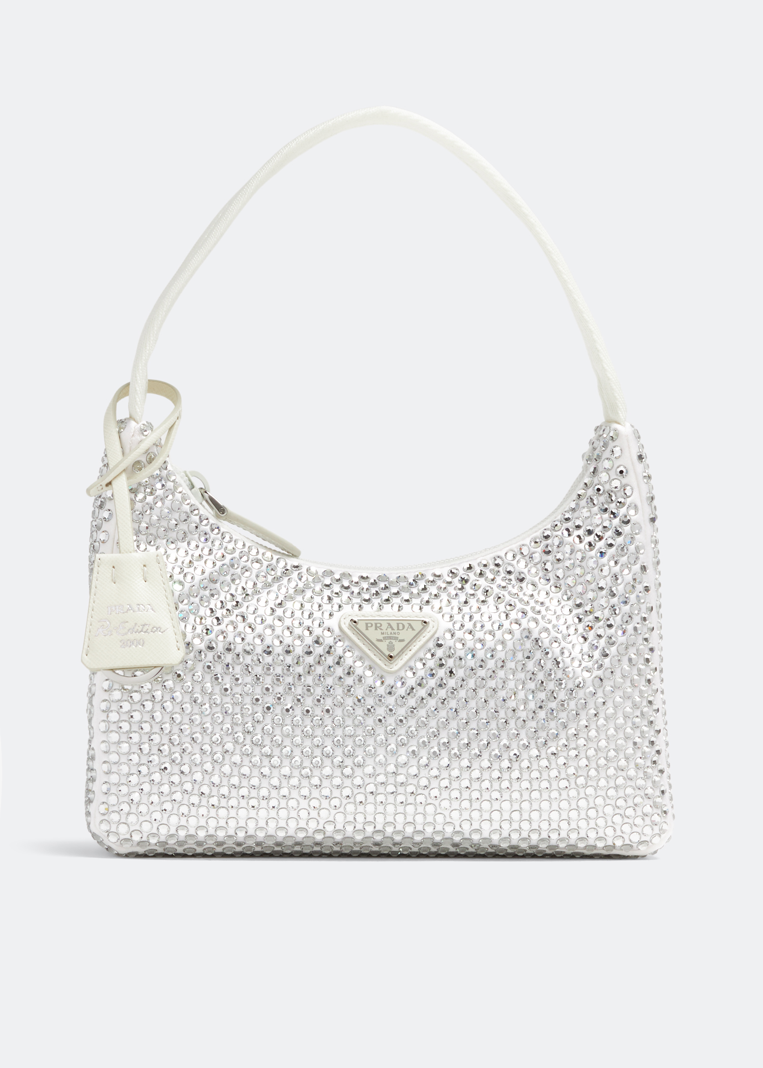 

Re-Edition crystal-embellished mini bag, White