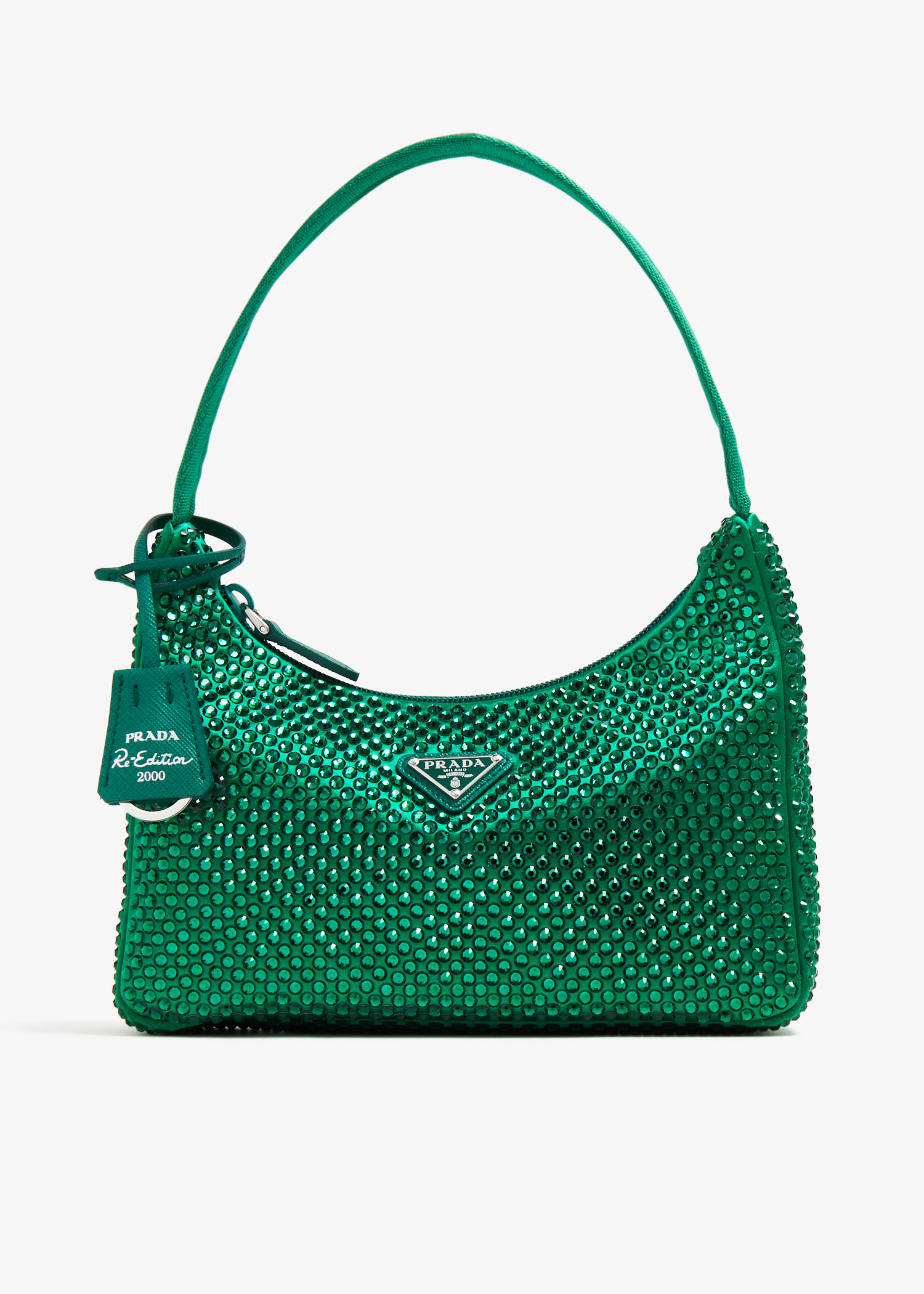 

Re-Edition crystal-embellished mini bag, Green
