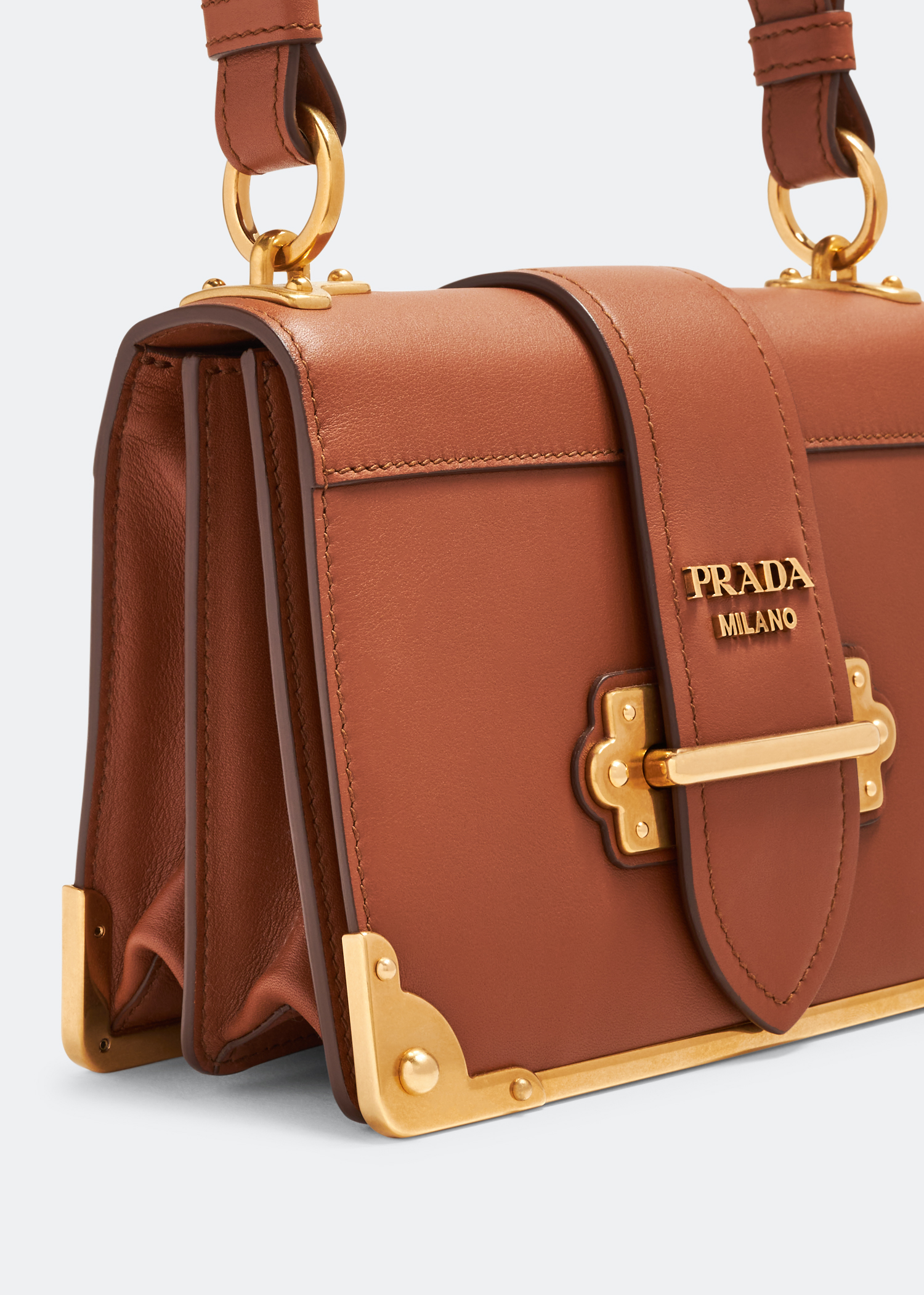 

Cahier leather shoulder bag, Brown