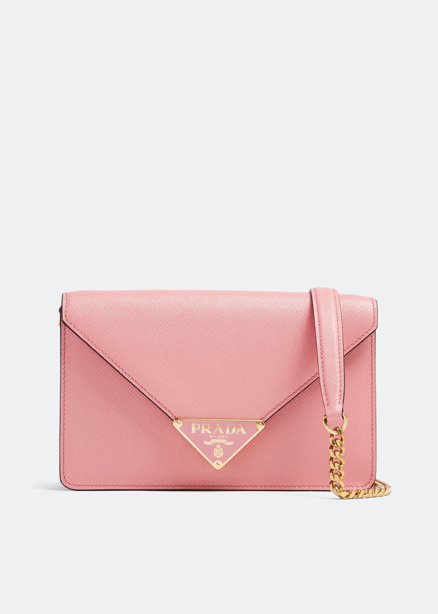 

Saffiano leather shoulder bag, Pink