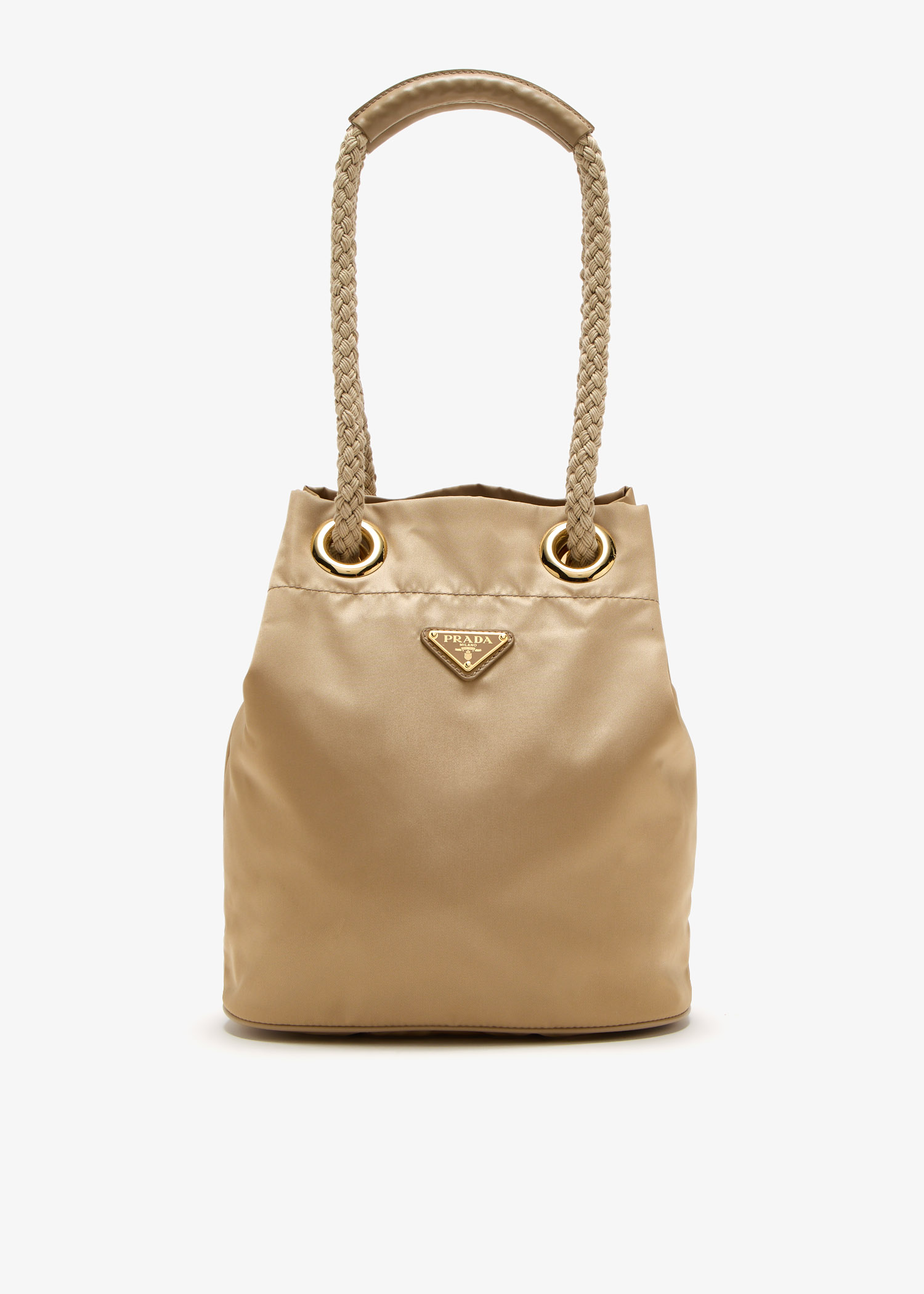 

Prada Mariner Re-Nylon small bucket bag, Beige