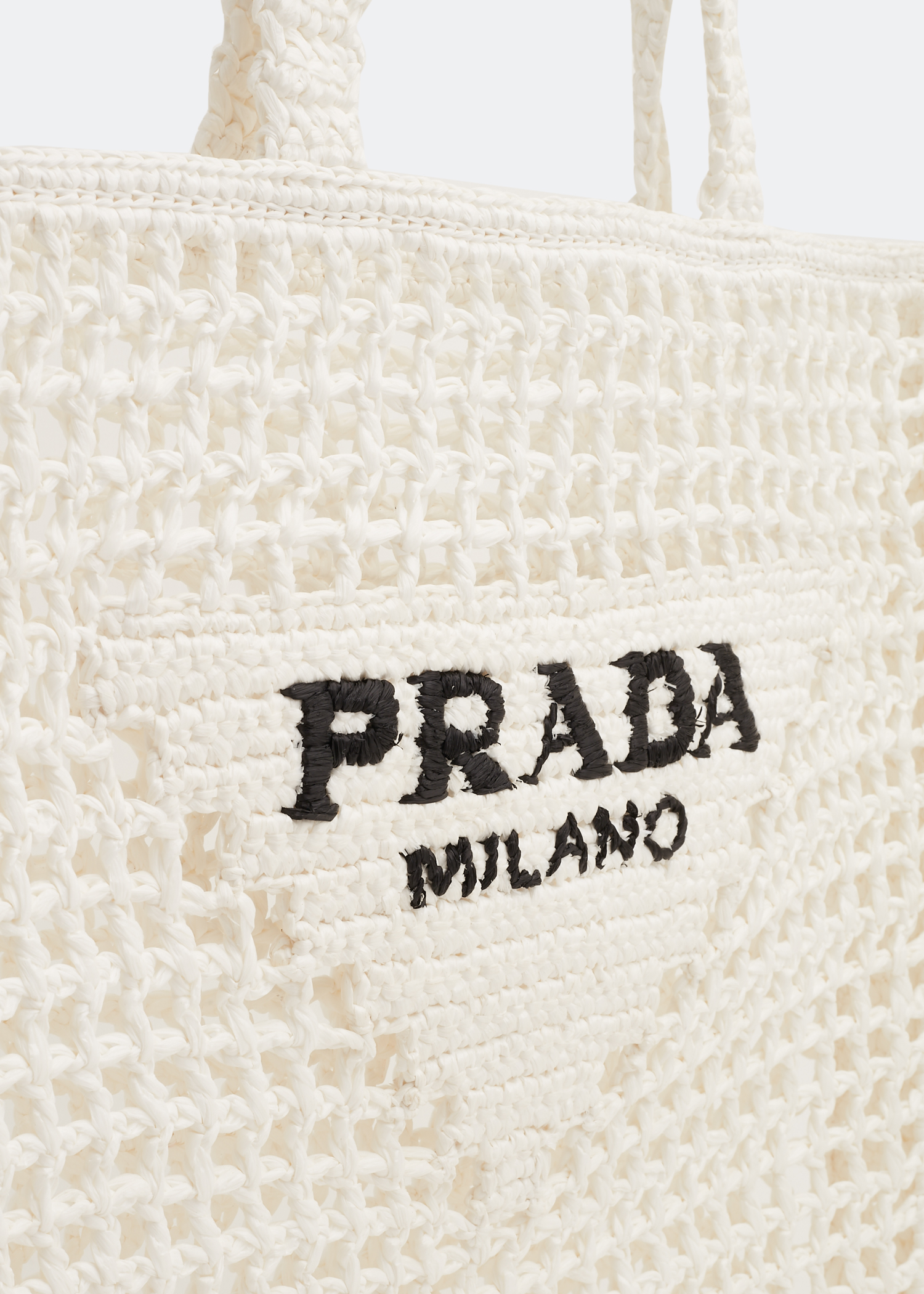 

Raffia tote bag, White