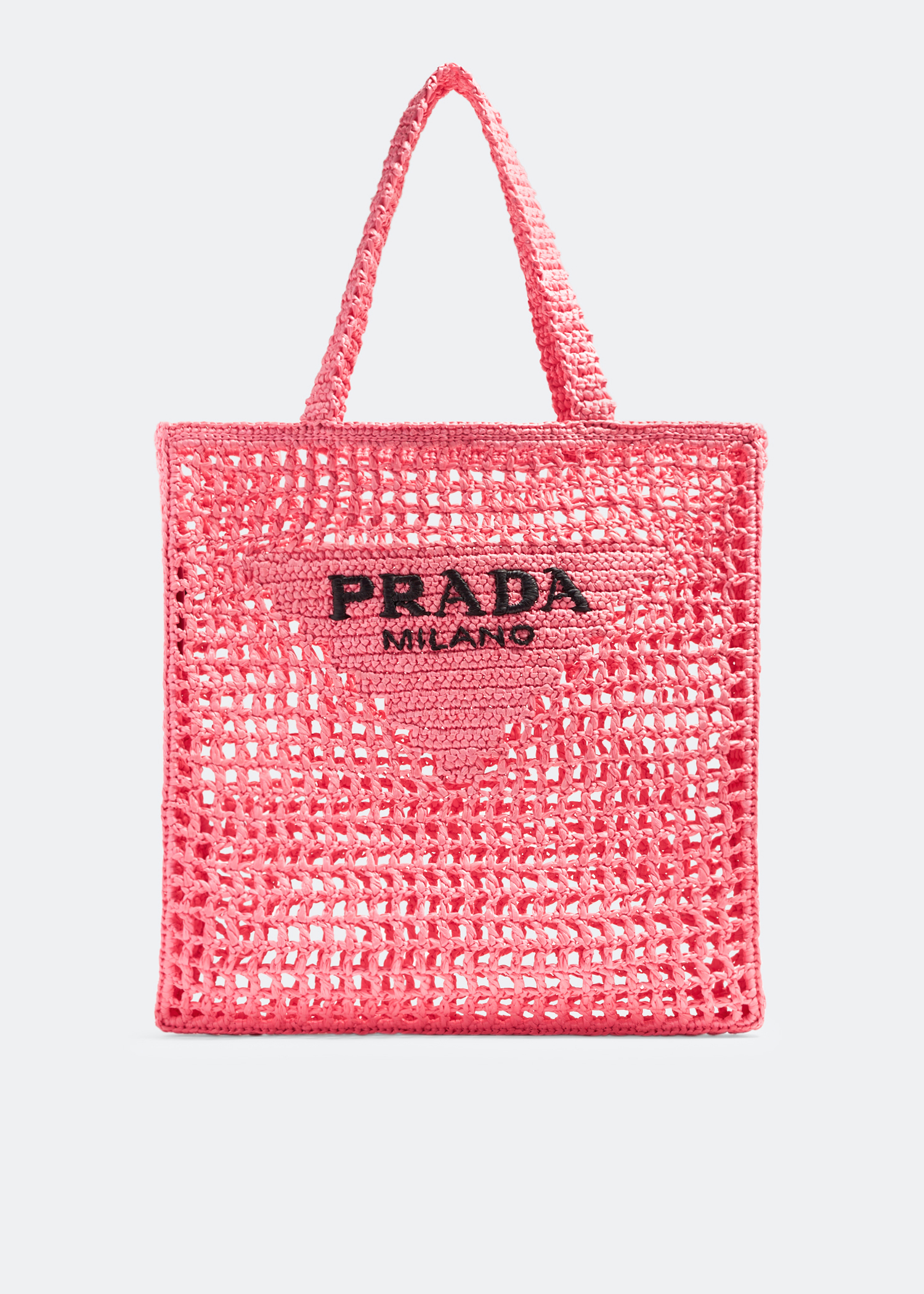 

Raffia tote bag, Pink