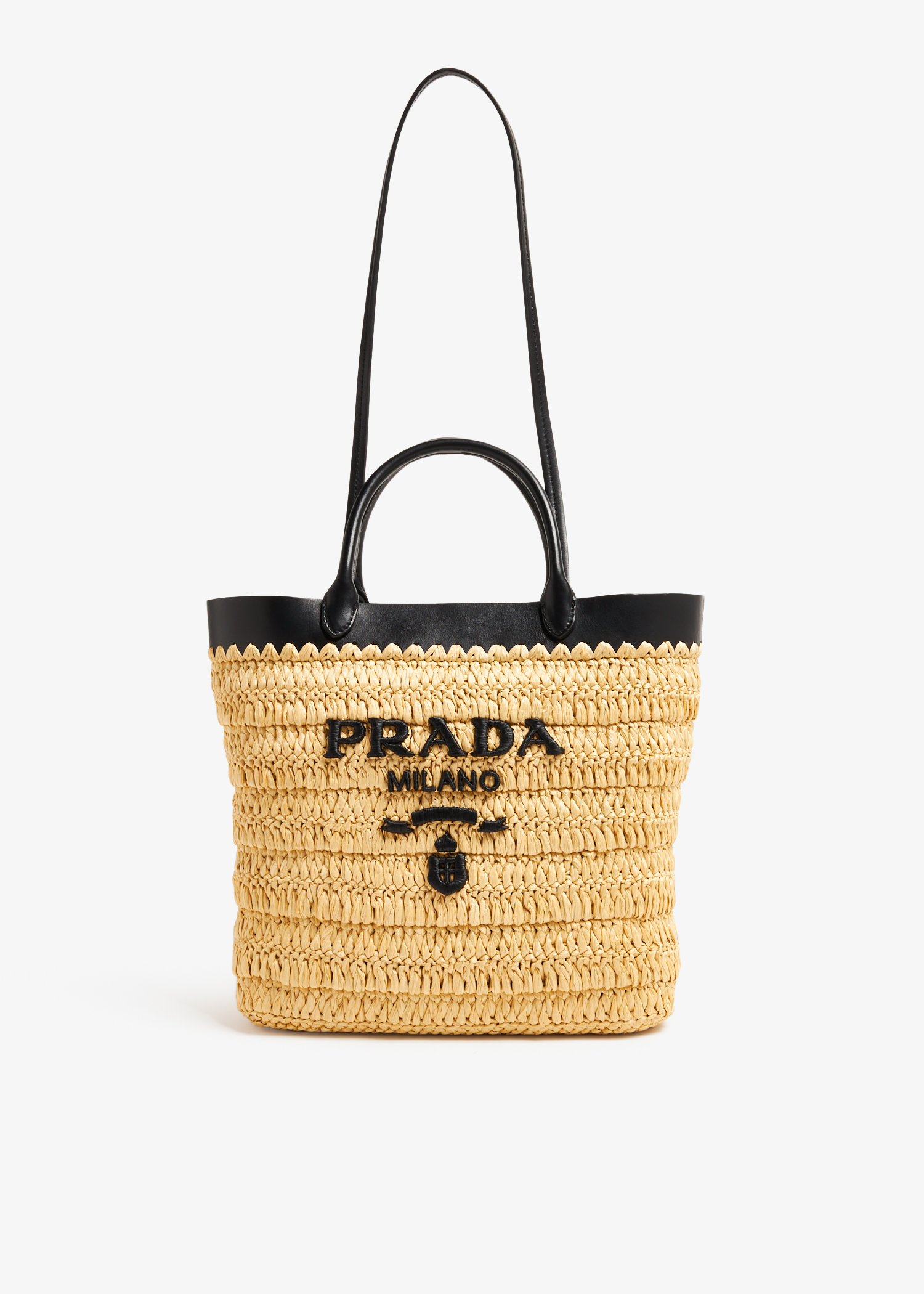 

Small raffia tote bag, Beige