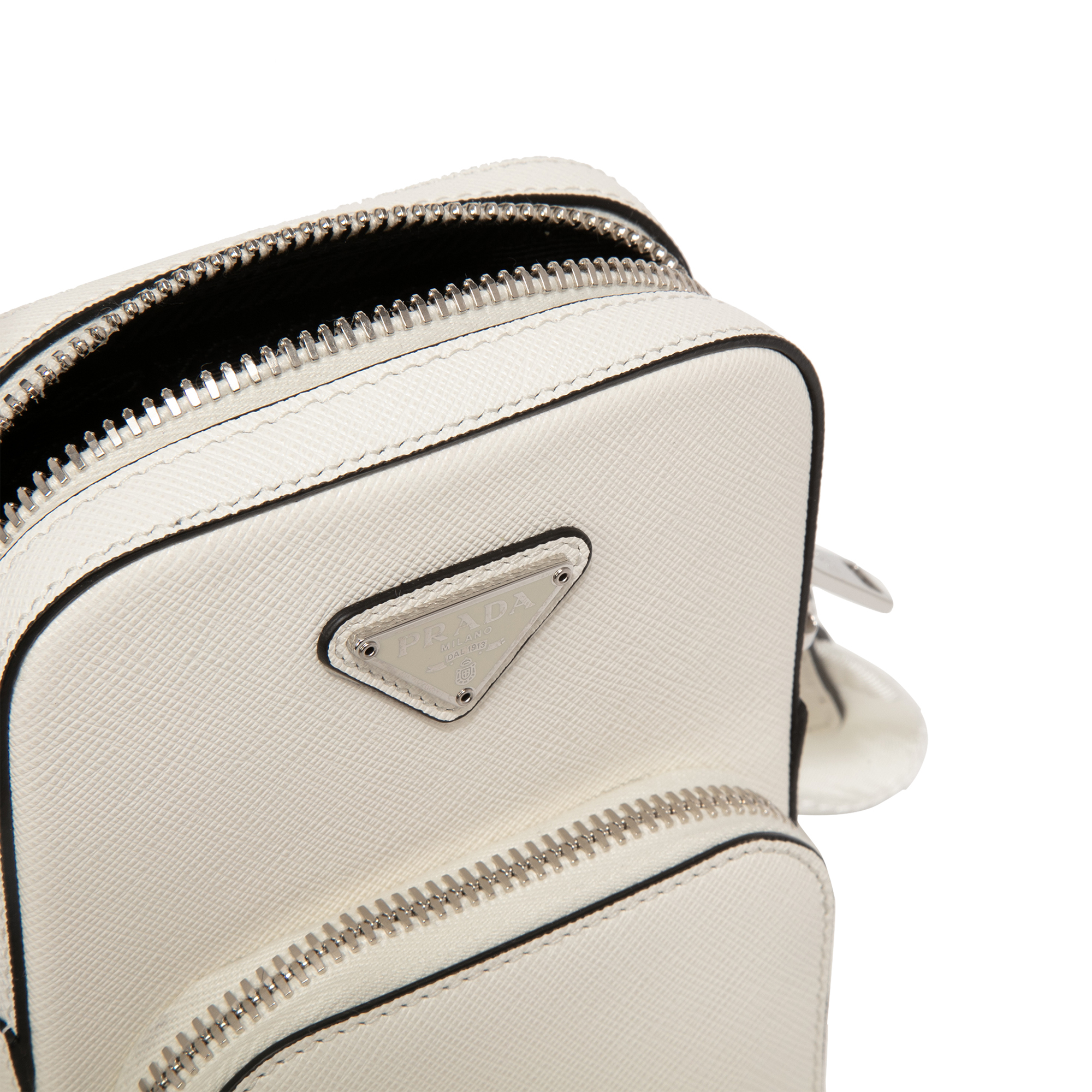 

Mini Borse leather bag, White