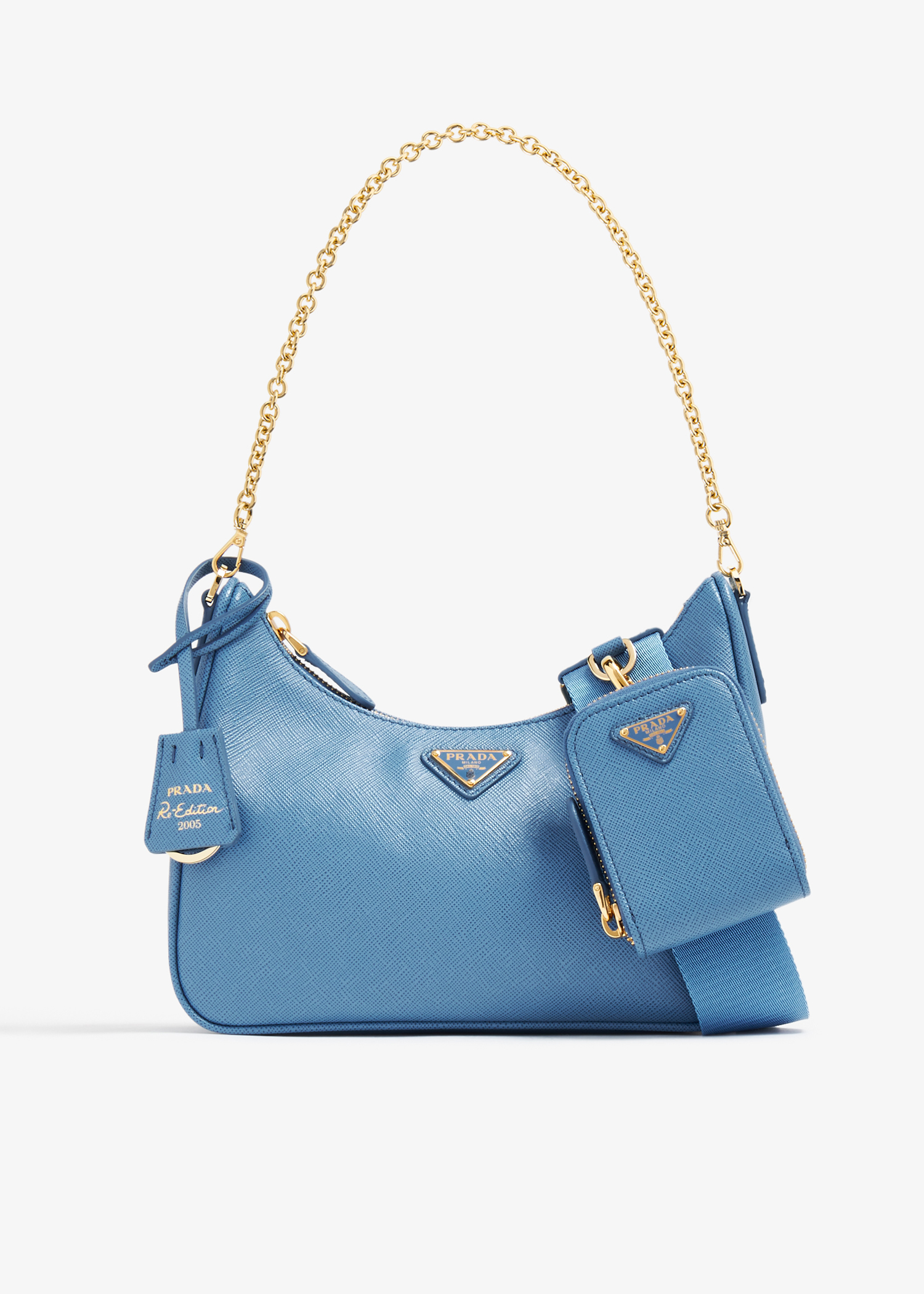 

Re-Edition 2005 Saffiano leather bag, Blue