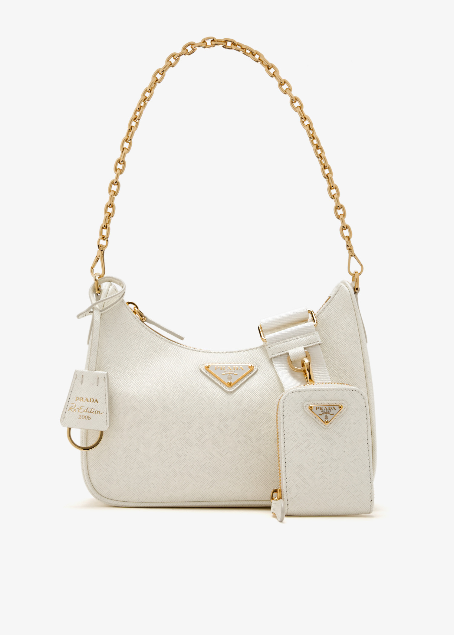 

Prada Re-Edition 2005 Saffiano leather bag, White