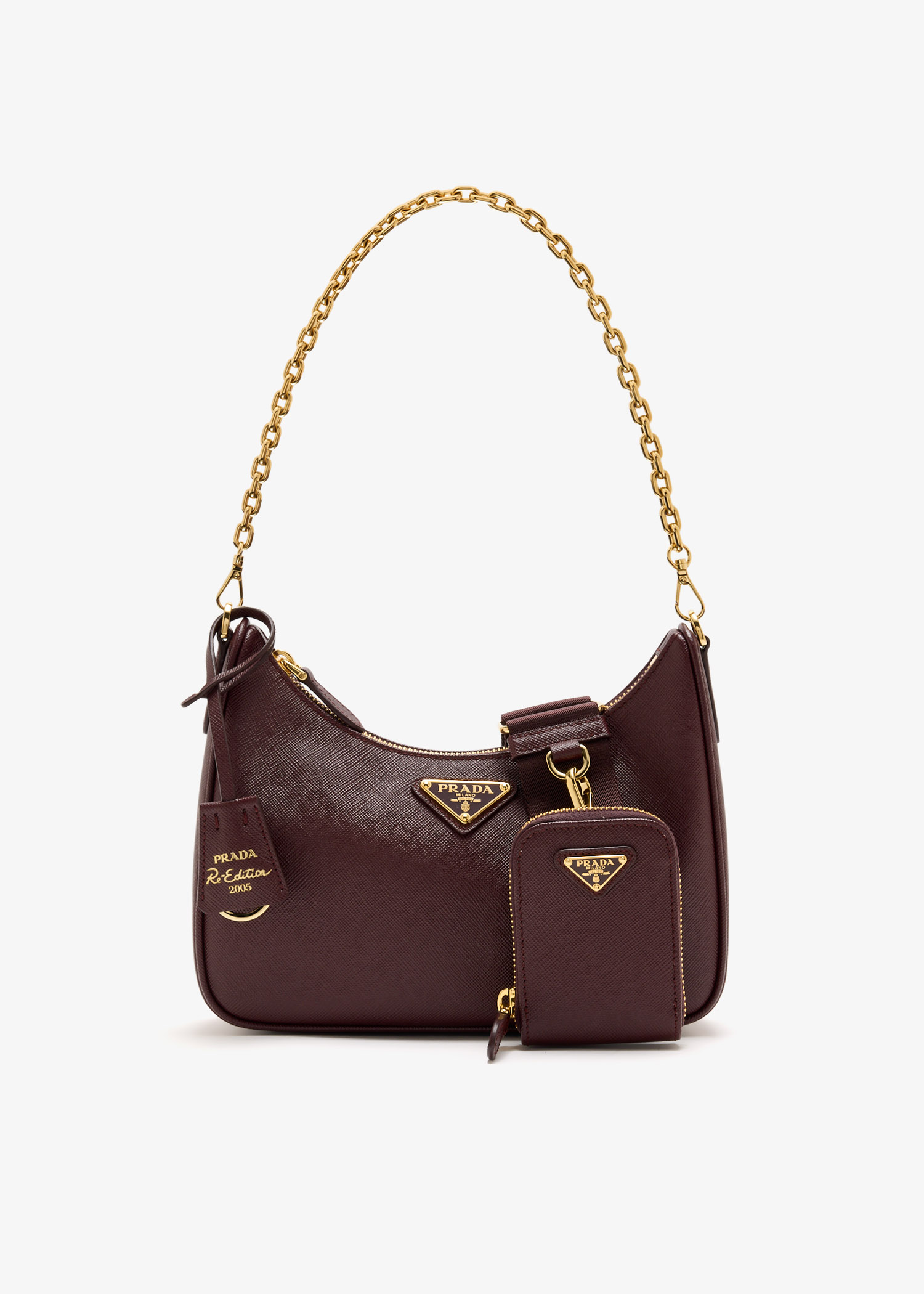 

Prada Re-Edition 2005 Saffiano leather bag, Burgundy