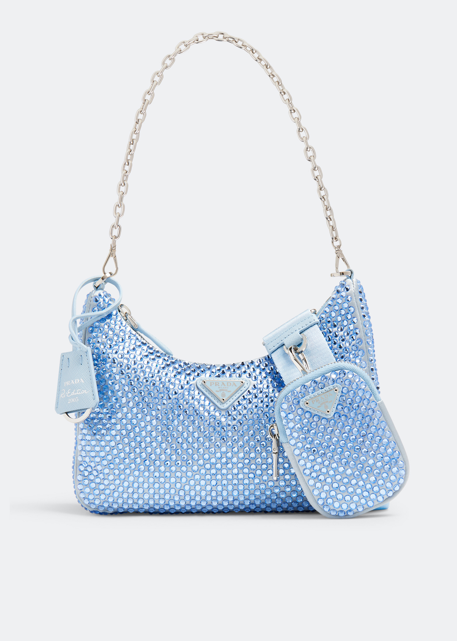 

Re-Edition 2005 Crystal satin bag, Blue