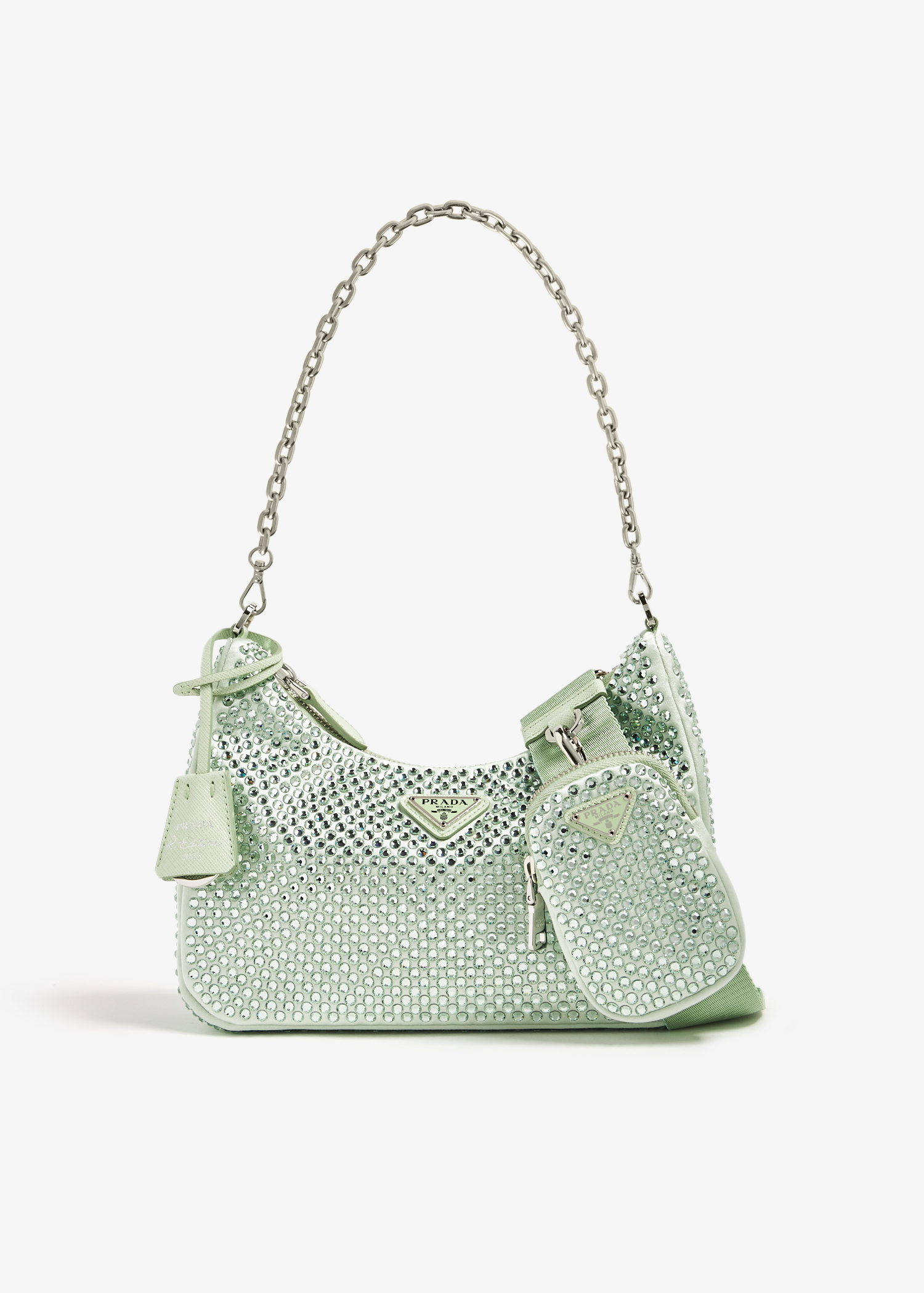 

Re-Edition 2005 Crystal satin bag, Green