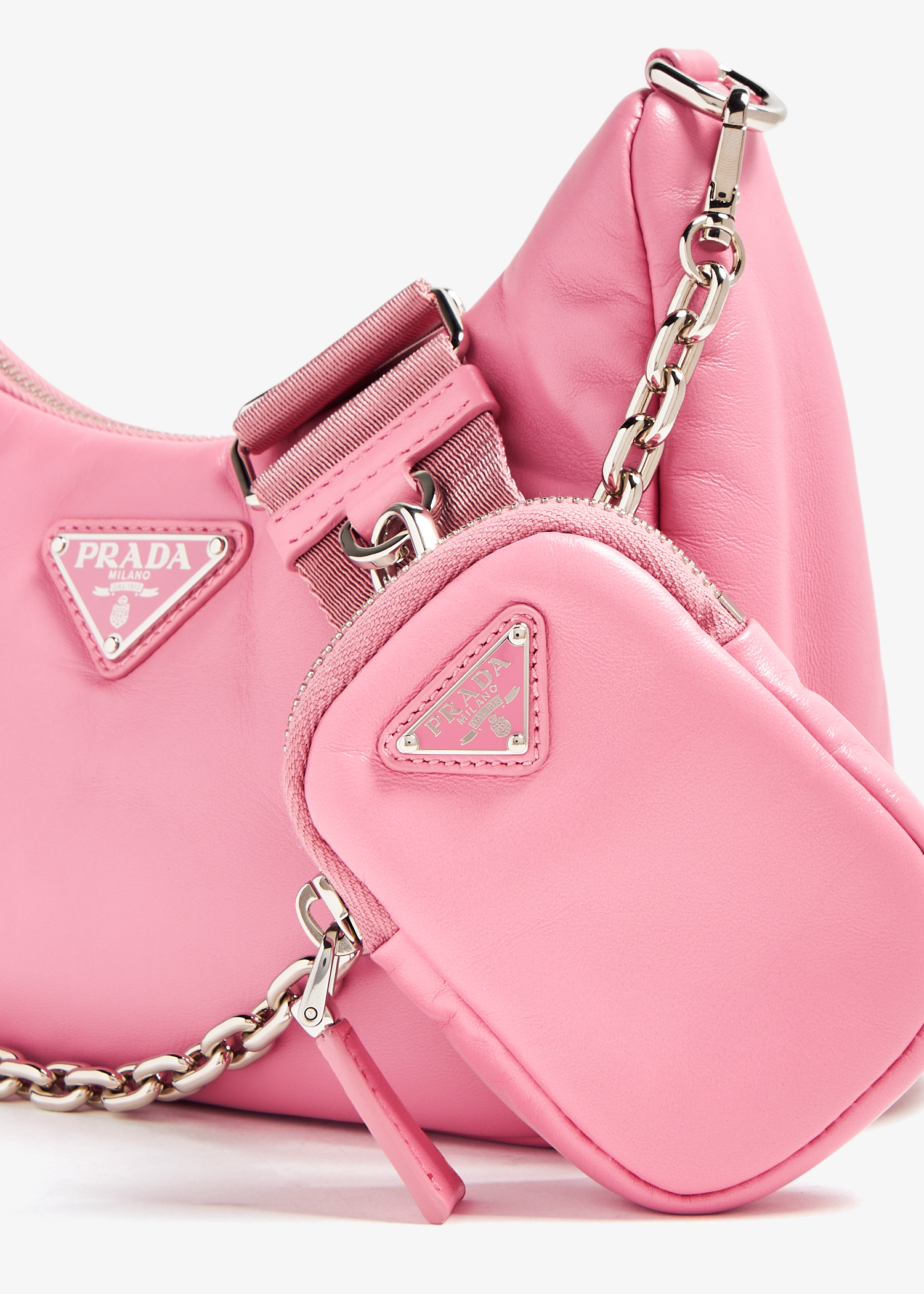 

Re-Edition 2005 padded leather bag, Pink