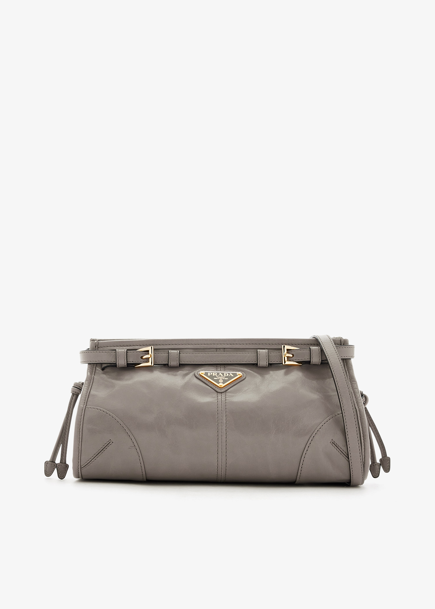 

Prada Bonnie small leather shoulder bag, Grey