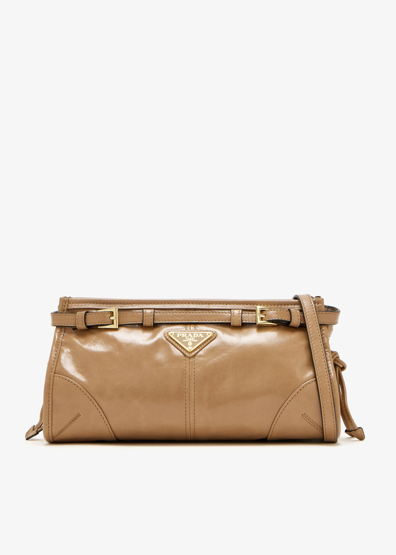 

Prada Bonnie small leather shoulder bag, Brown