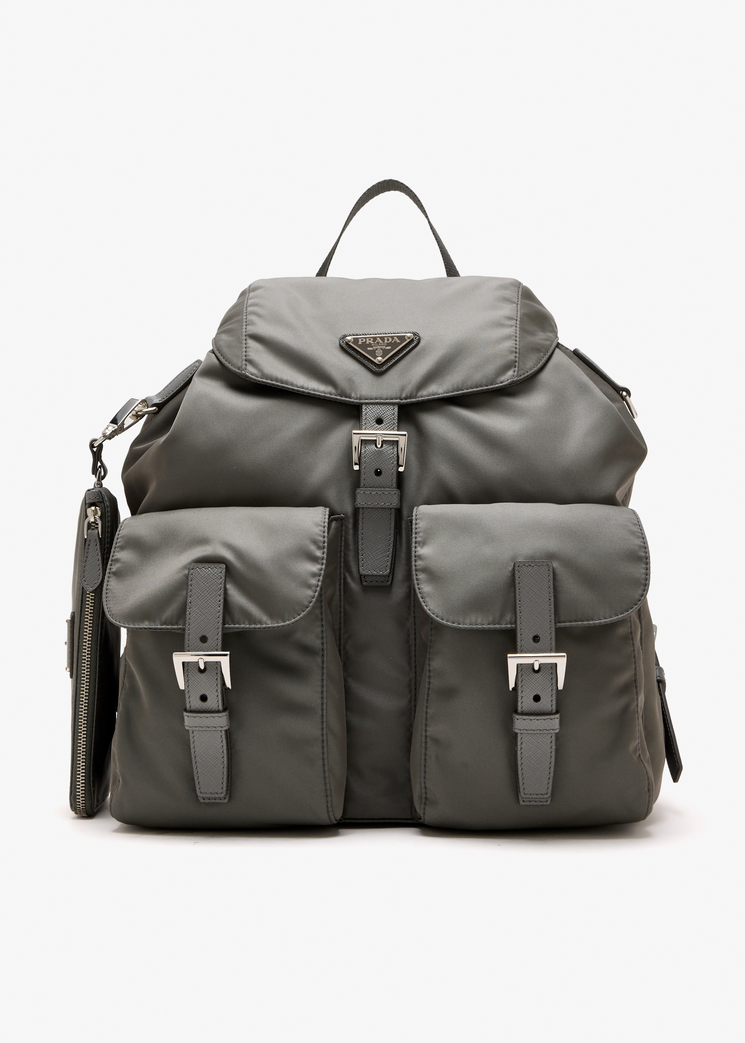

Medium Re-Nylon backpack, Grey