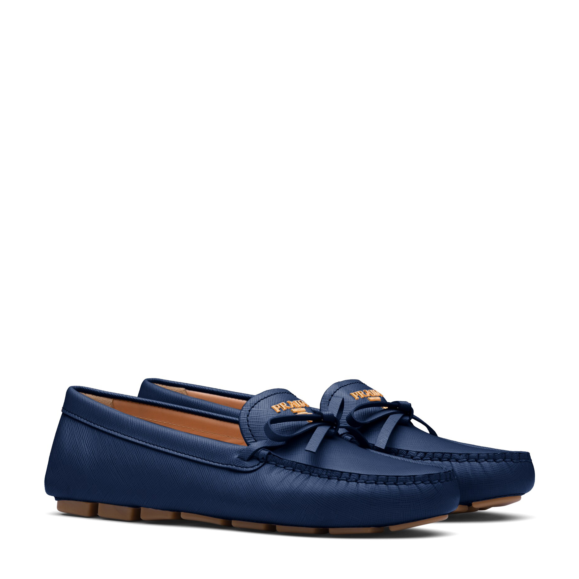 

Saffiano leather loafers, Blue