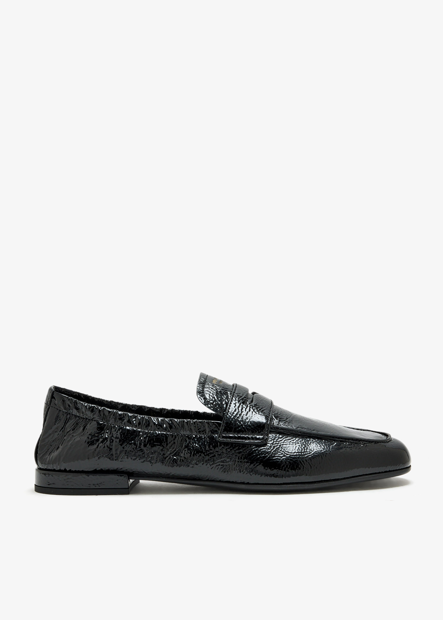 

Shuffle patent leather loafers, Black
