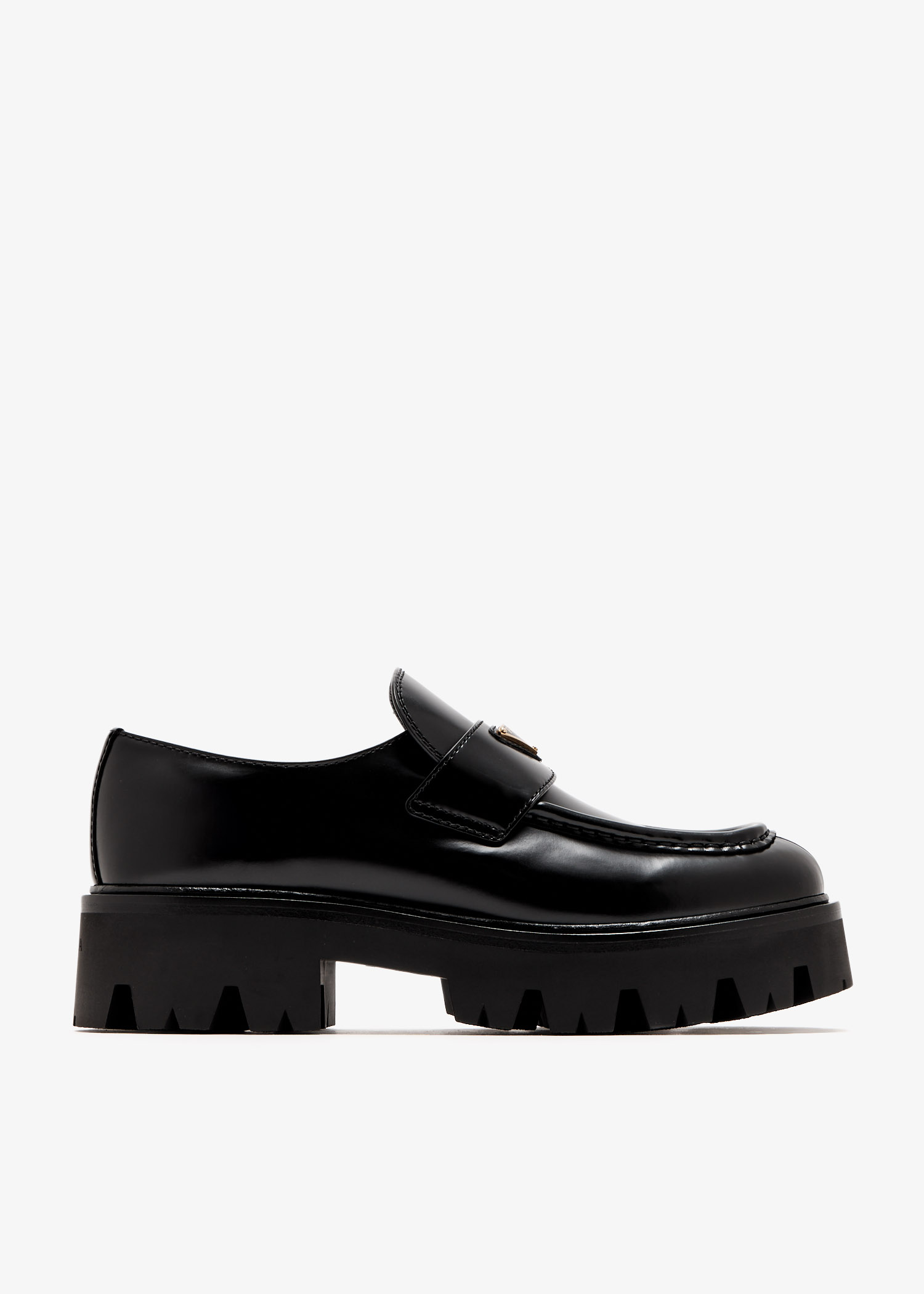 

Brushed leather loafers, Black