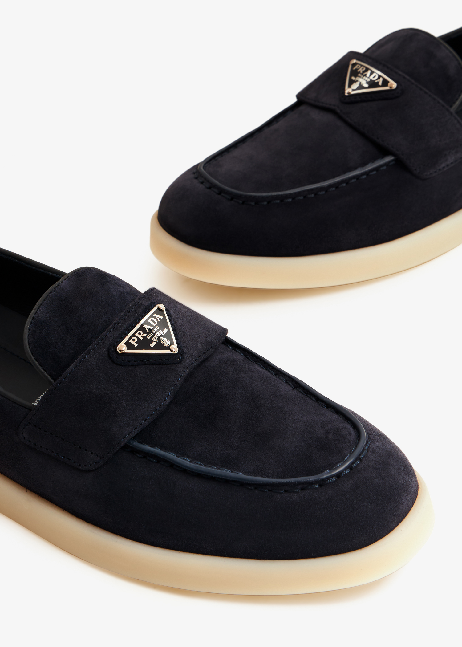 

Suede leather loafers, Blue