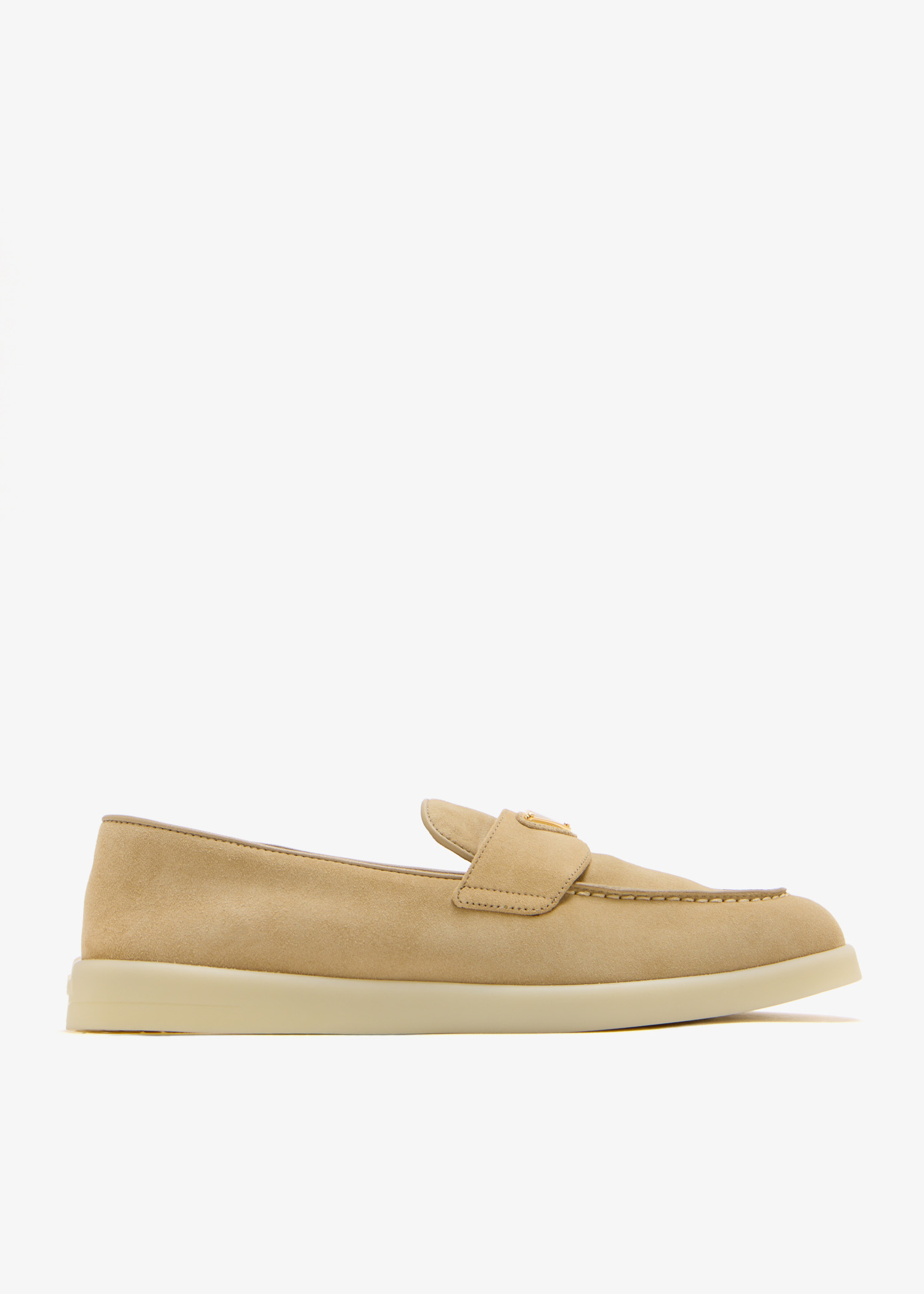 

Suede leather loafers, Beige