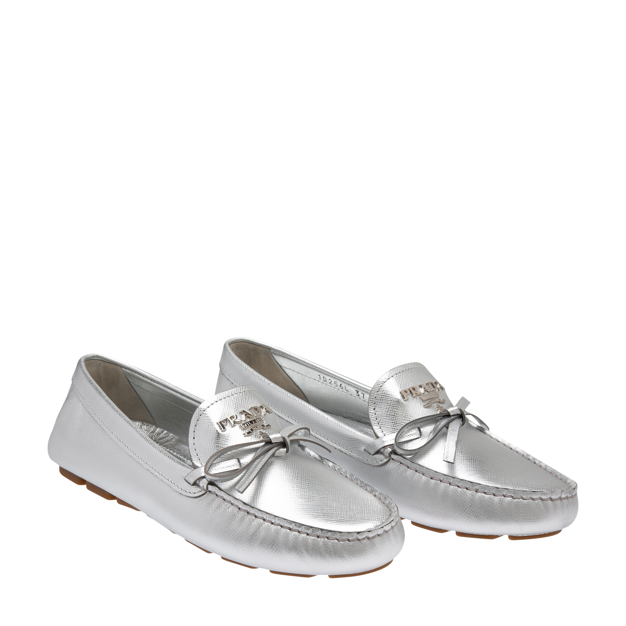 

Leather driving shoes, Silver