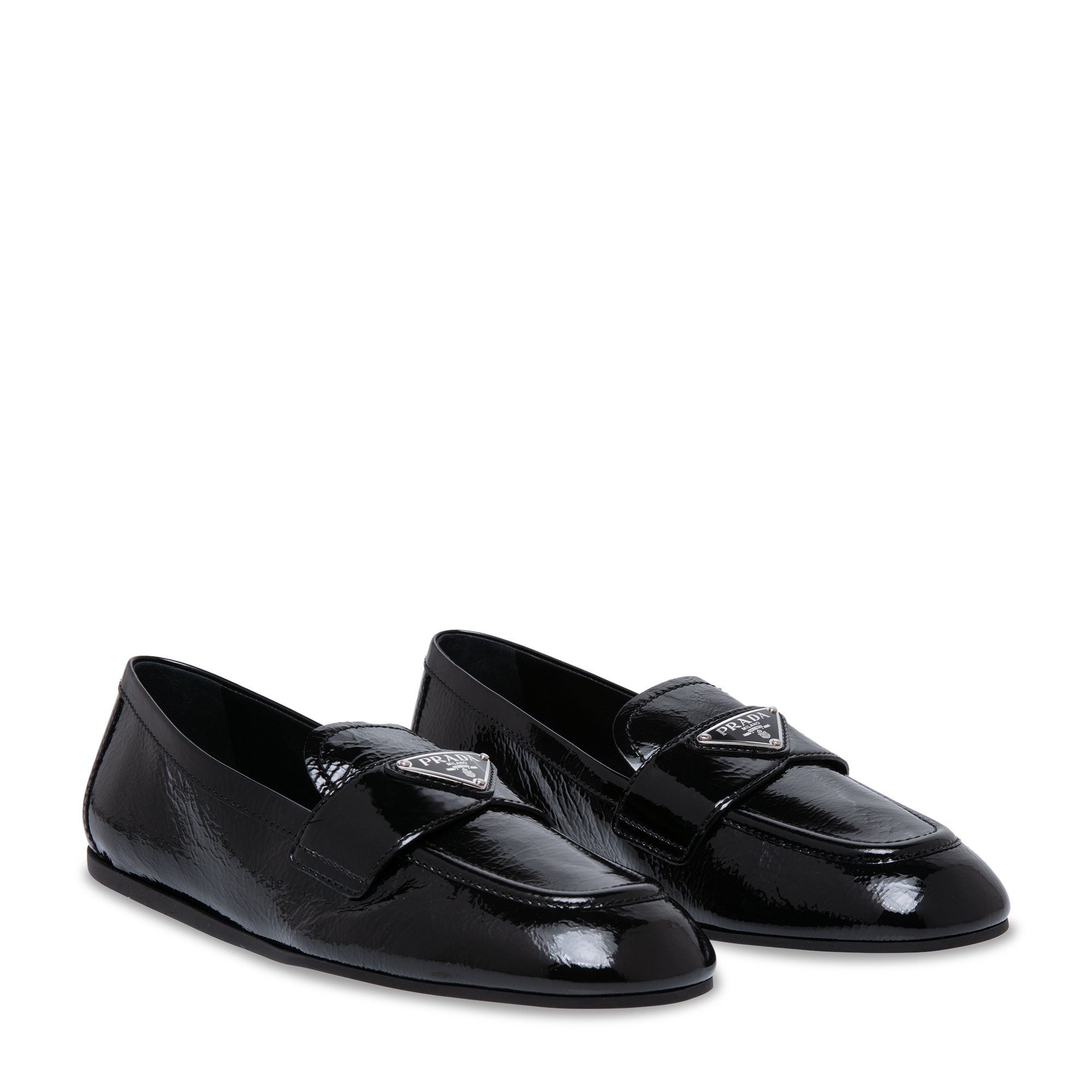 

Patent leather loafers, Black