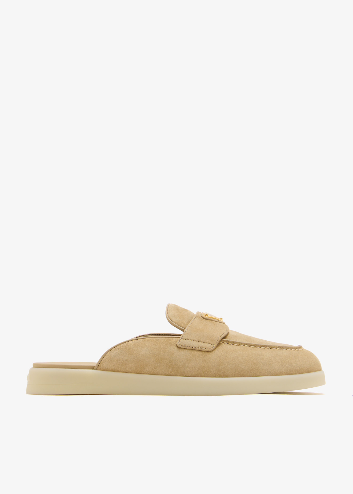 

Suede mules, Beige