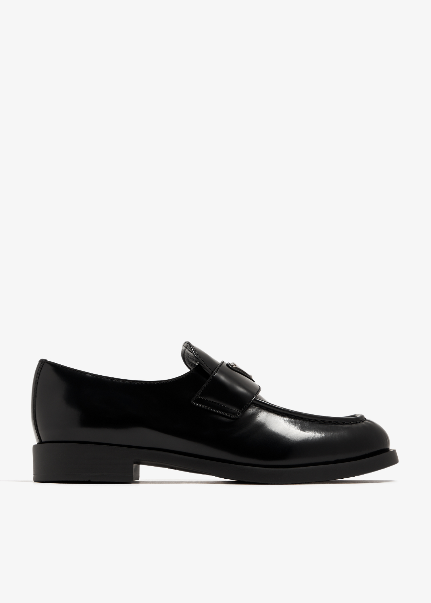 

Brushed leather loafers, Black